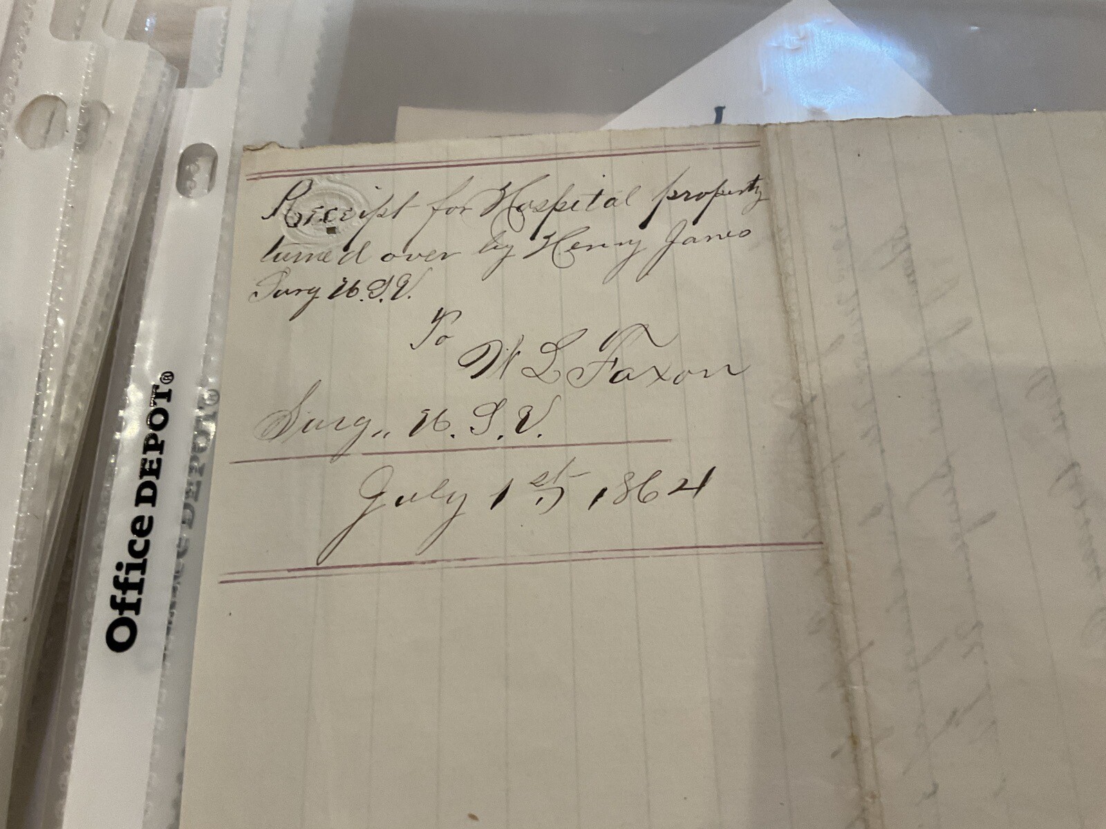 Chief Army Surgeon H.Janes Battle of  Gettysburg sgd 1864 Invoice Civil War #129