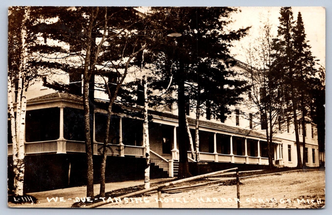 K60/ Harbor Springs Michigan RPPC Postcard c1913 Waquetonsine Hotel 247