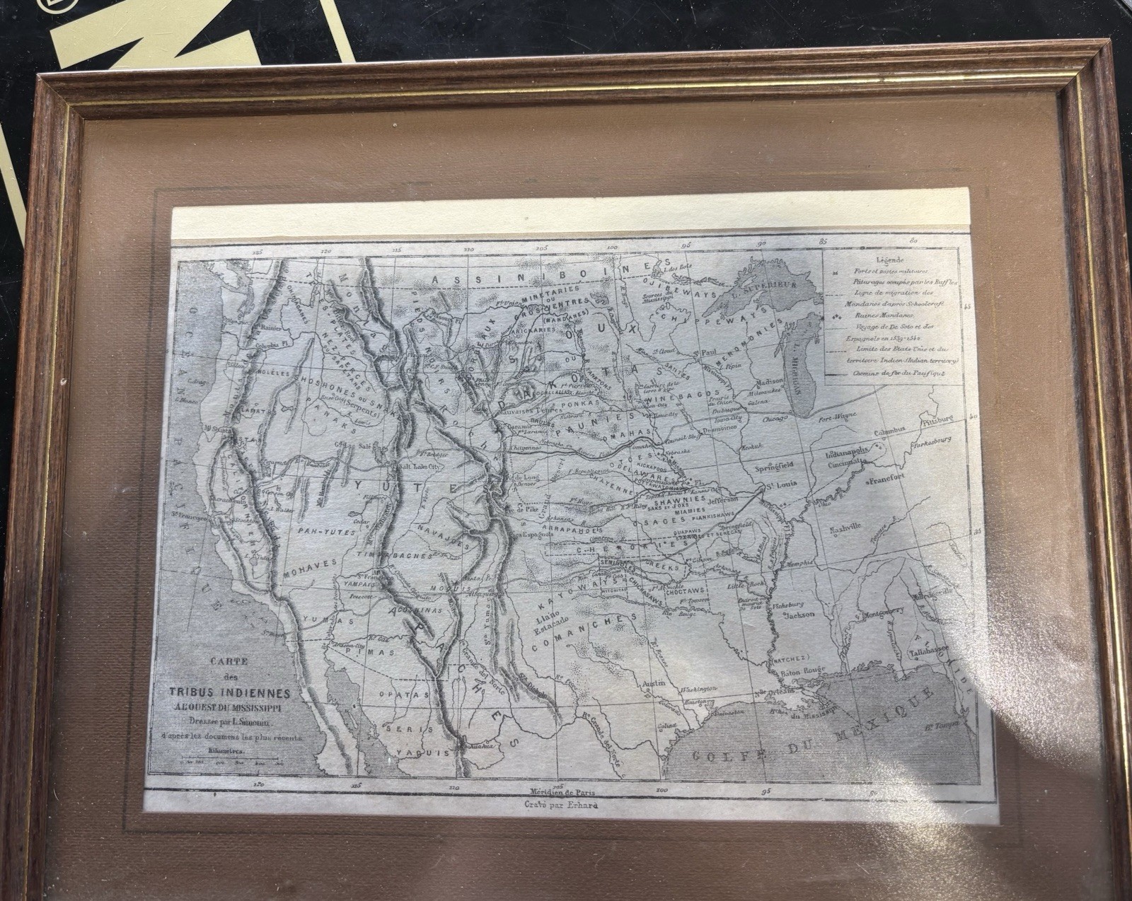 Framed French Map Print 
