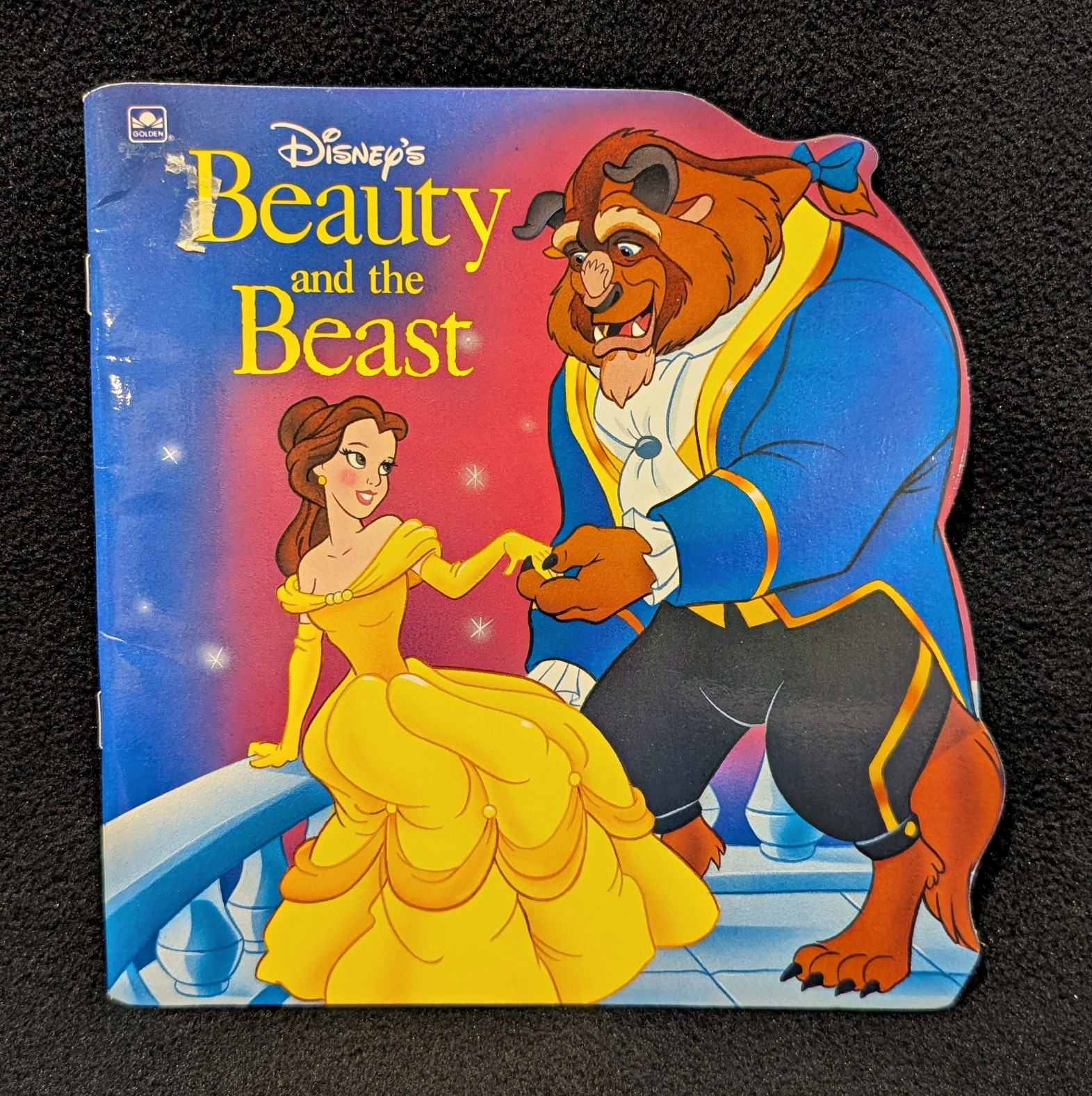 Vintage 1992 Disney Beauty and the Beast Golden Super Shape Book