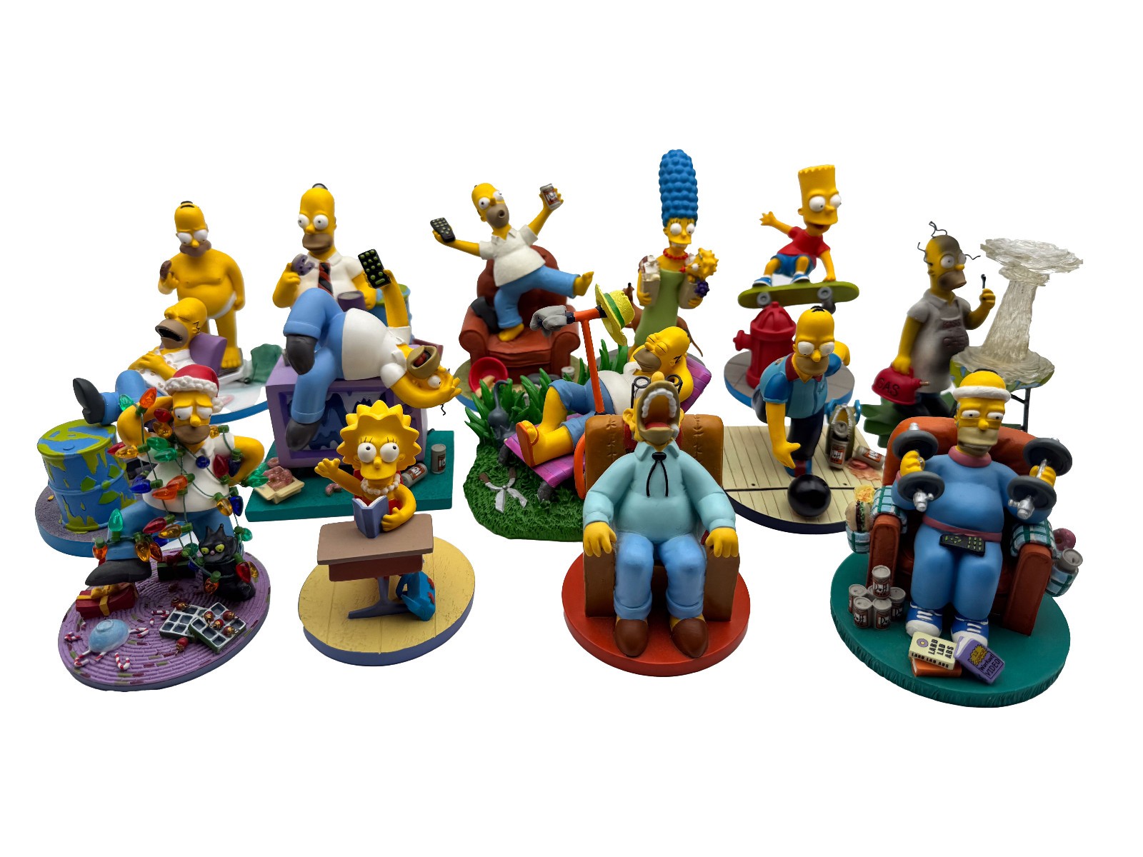 The Simpsons Hamilton Collection 14 Figures HUGE LOT- Sculpture # in Description