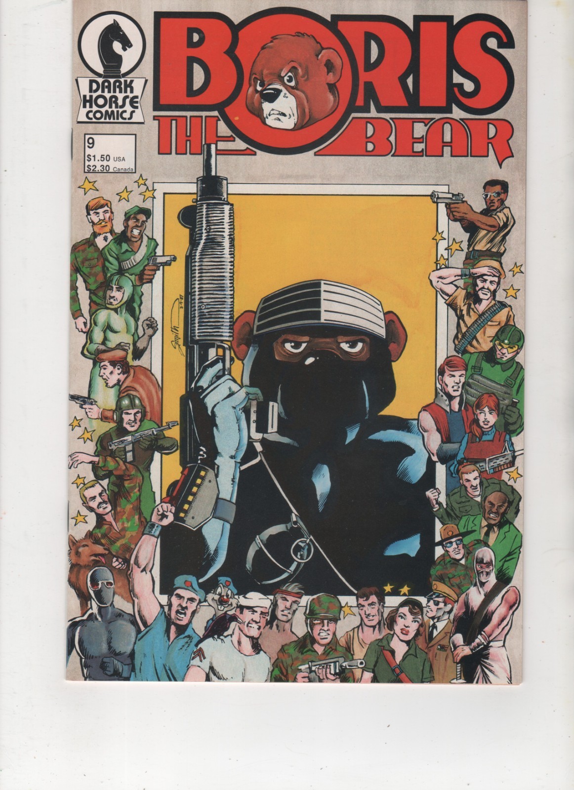 Boris The Bear #9, G.I, Joe Parody, VF/NM 9.0, 1st Print, 1987, See Scans