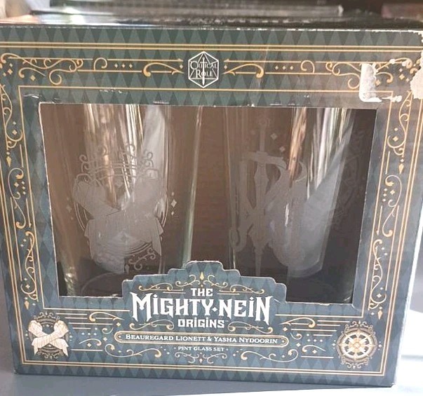 Dark Horse Critical Role Mighty Nein Beauregard Yasha Pint Glasses New