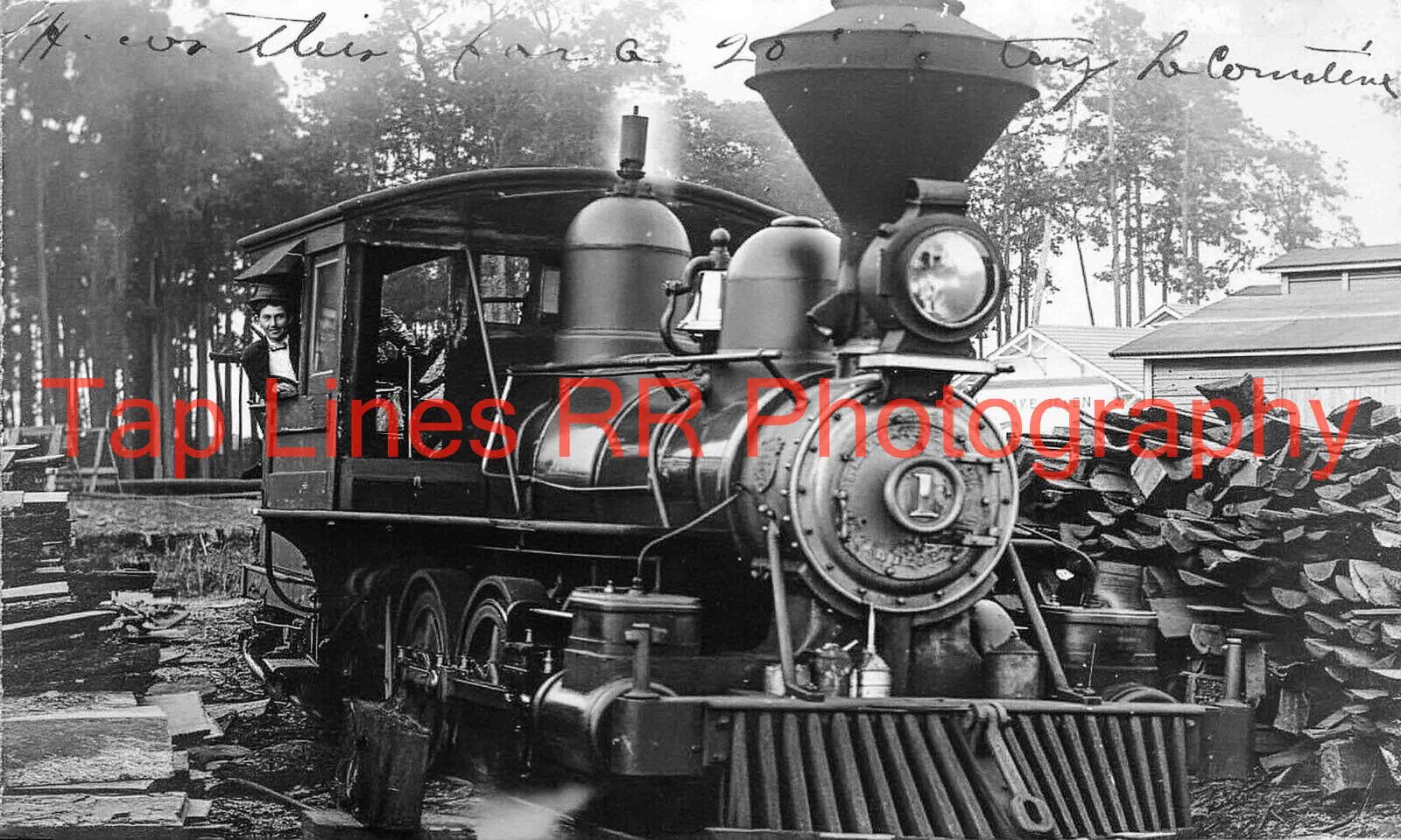 Bond Lumber Co. #1 0-6-0 Porter #3043 at Lake Helen FL Circa 1905 NEW 5X8 PHOTO