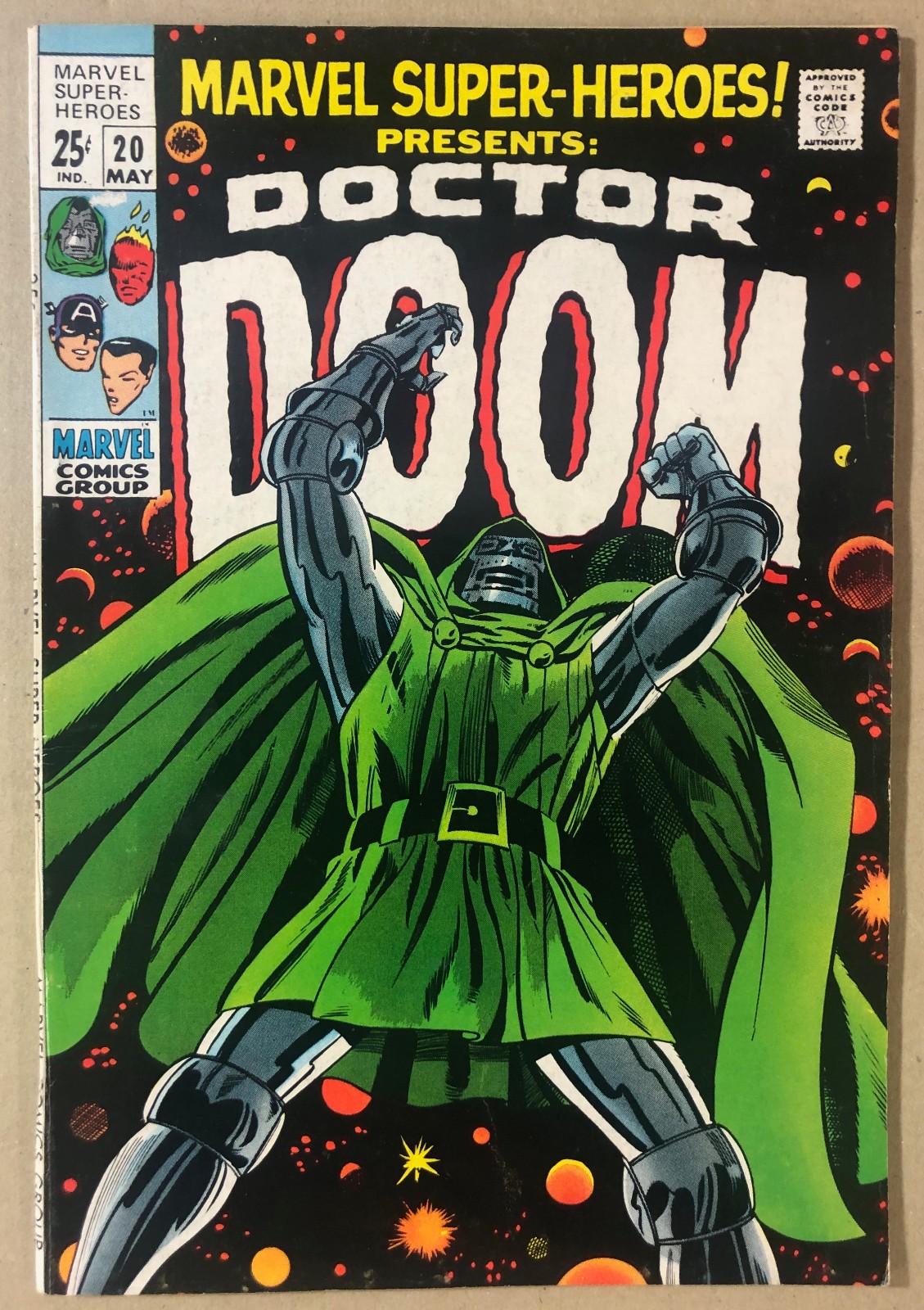 Marvel Super-Heroes #20 (1969) | 1st solo Dr. Doom + Valeria | VF - | 7.5 | NICE