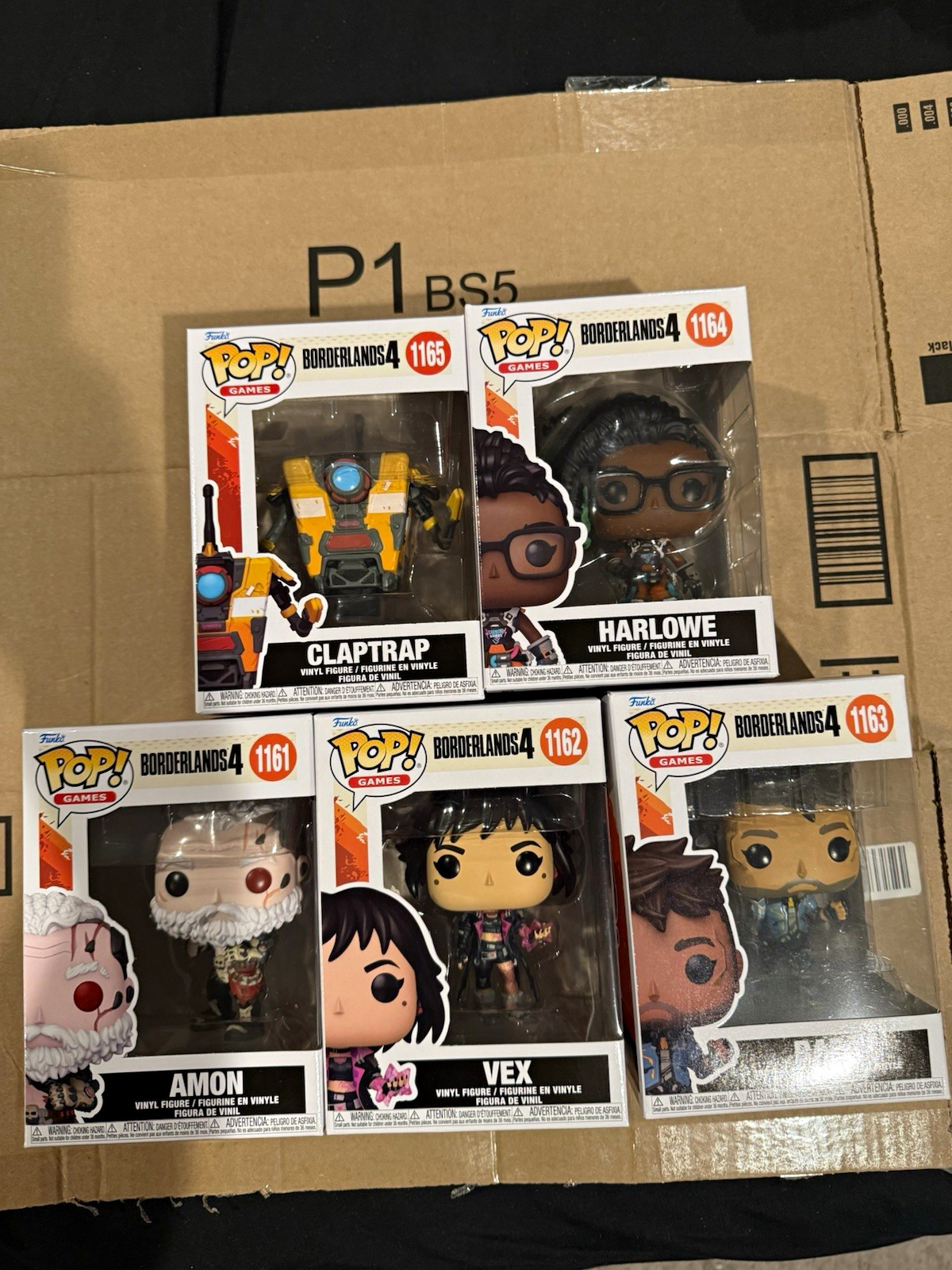 Funko Borderlands 4 Lot of 5 POP Vinyl Figures Boxed Claptrap Vex Rafa