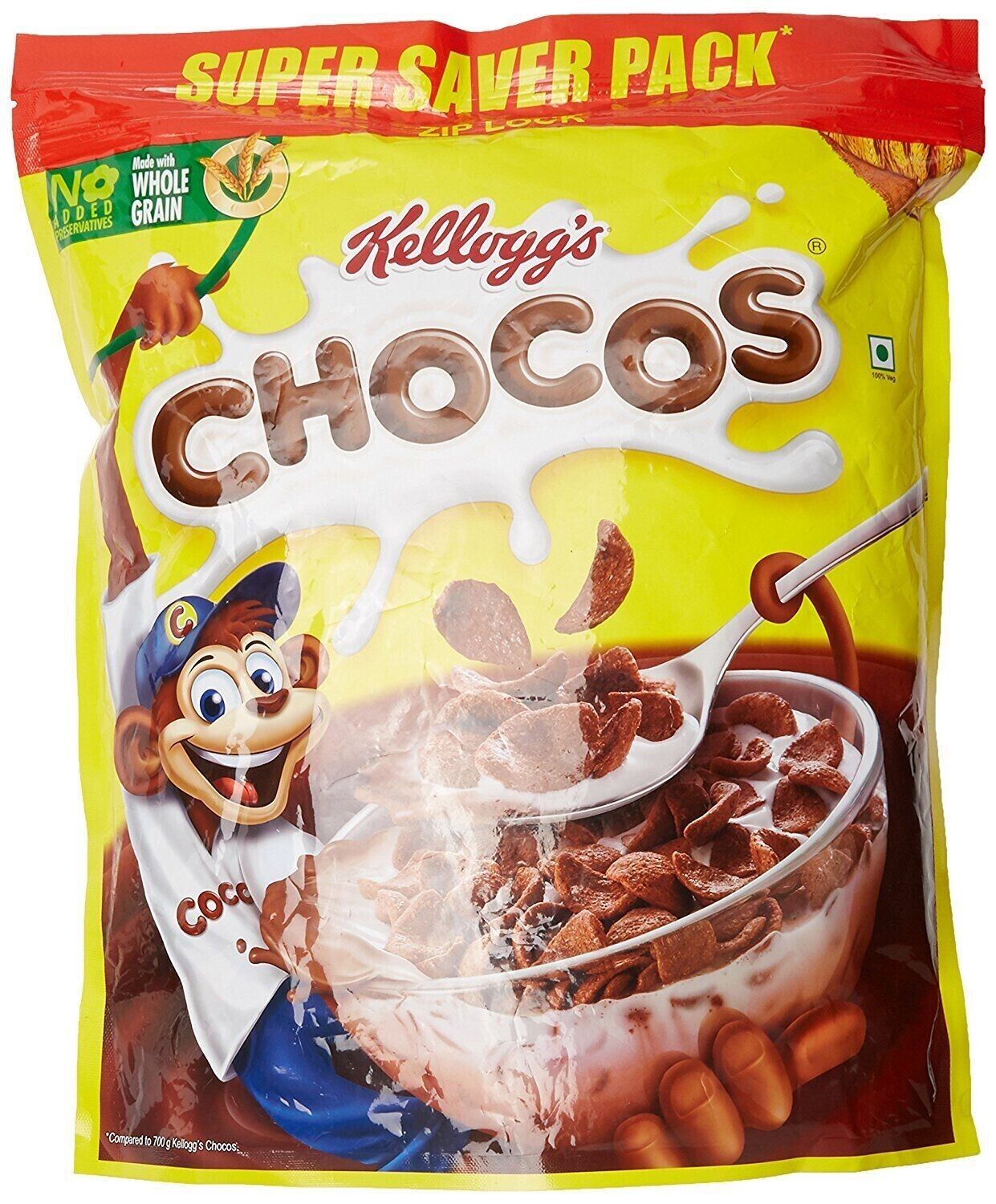 Kellogg's Chocos Corn Flakes Breakfast Cereal - 1.2 kg