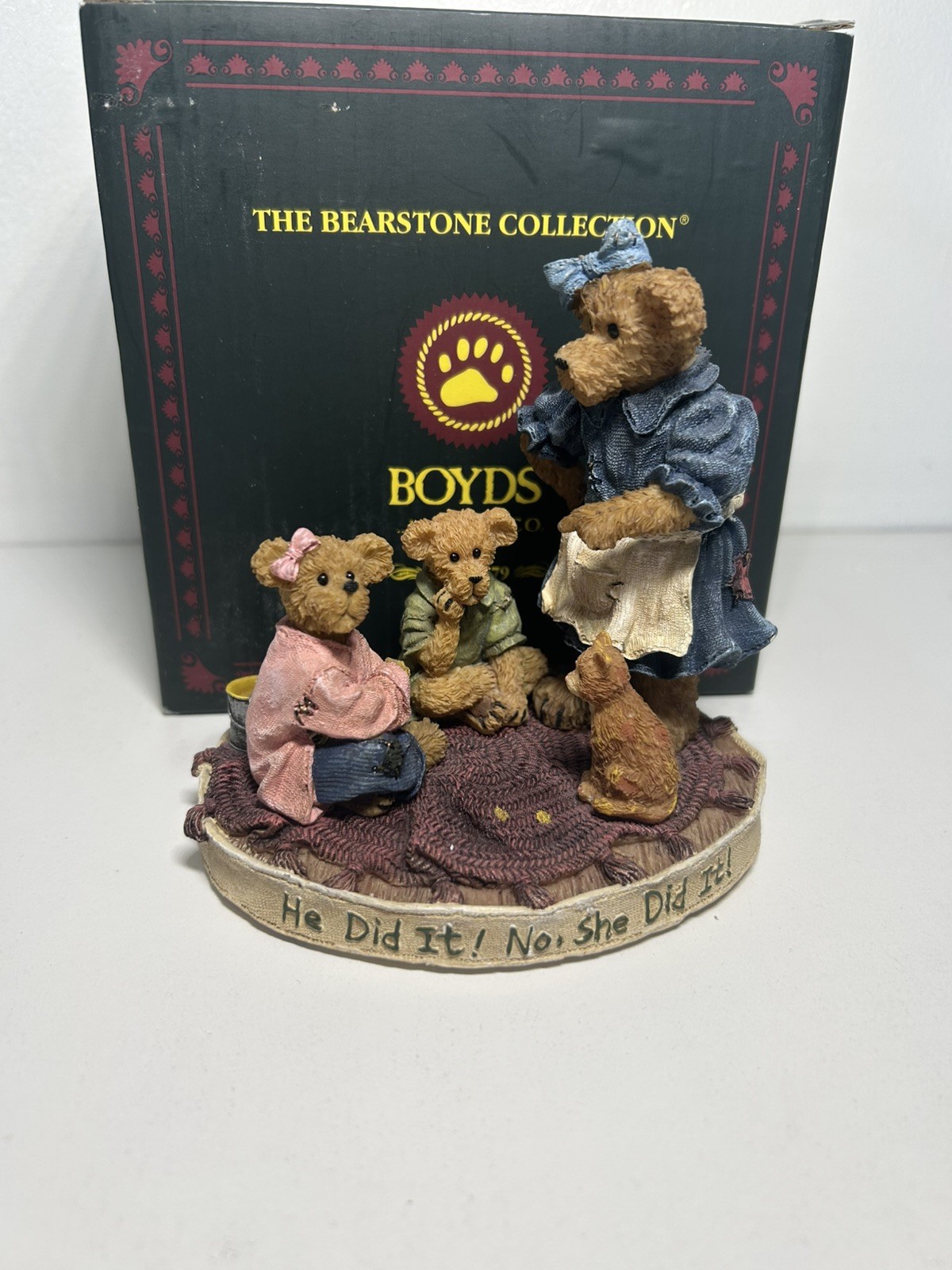 Boyds Bears Momma Luvsalot With Hannah Sam And Tabby Whoops #4015165 NIB HTF