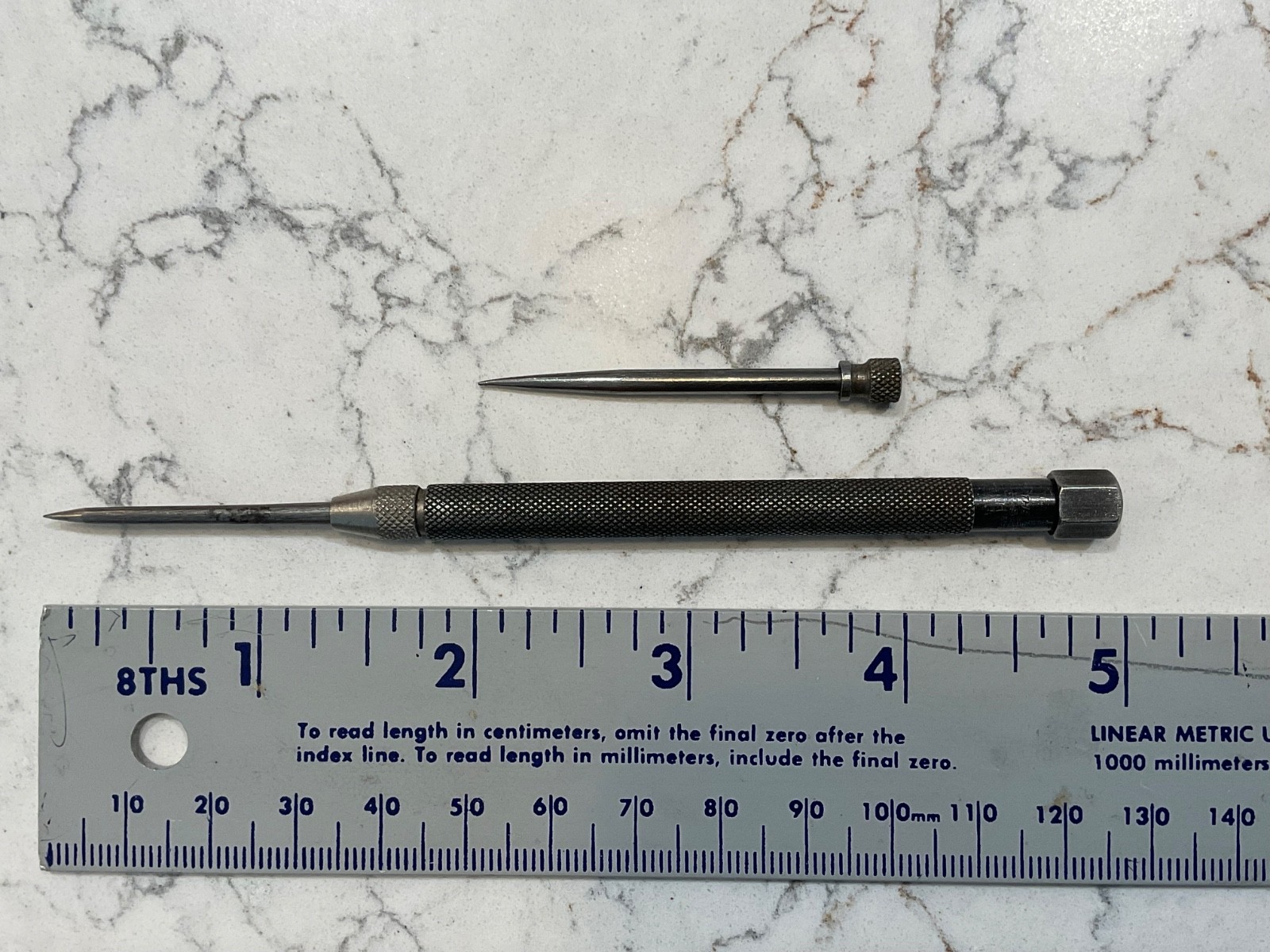 Vintage Lufkin Pocket Scriber with Removable Point. Plus small scriber