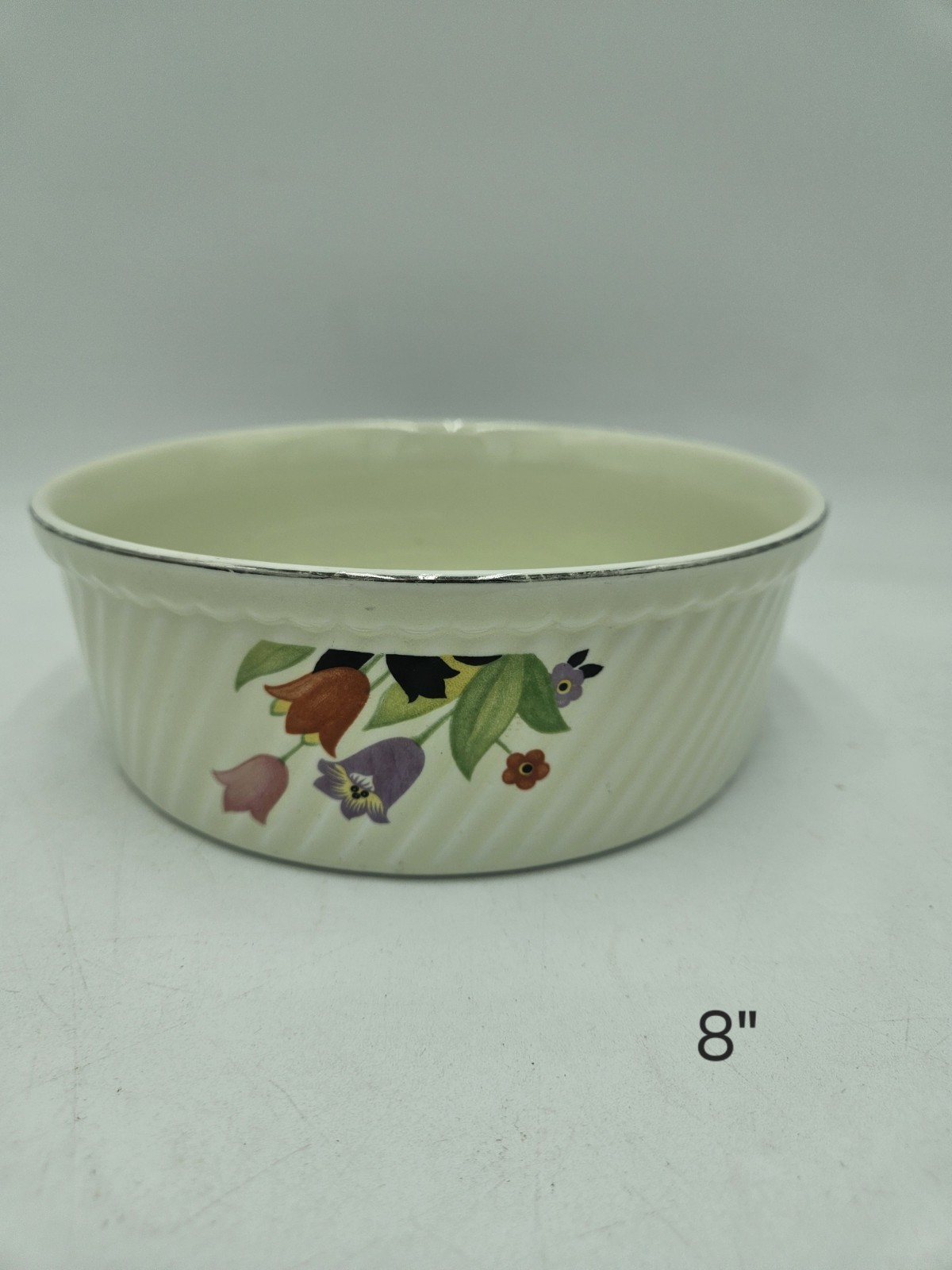 Vintage Hall Crocus Fluted Baker Casserole Baking Dish 1930s