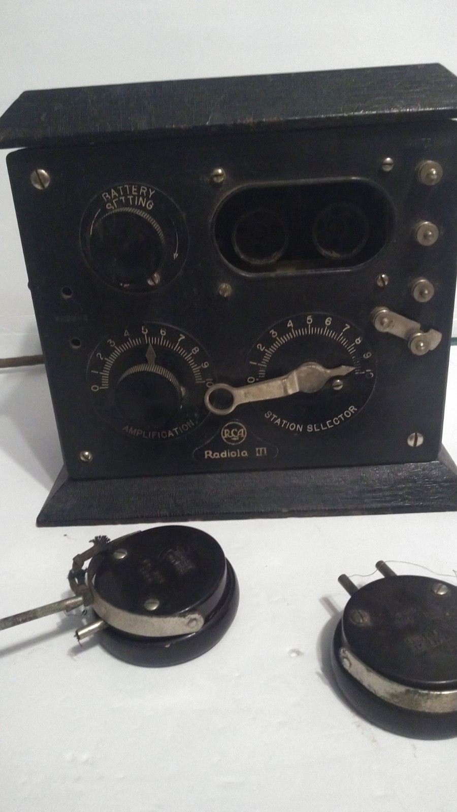 Antique Battery 1920\'s RCA RADIOLA III With Rare Original Case Tube Radio Antique Battery 1920\'s RCA RADIOLA III With Rare Original Case Tube Radio