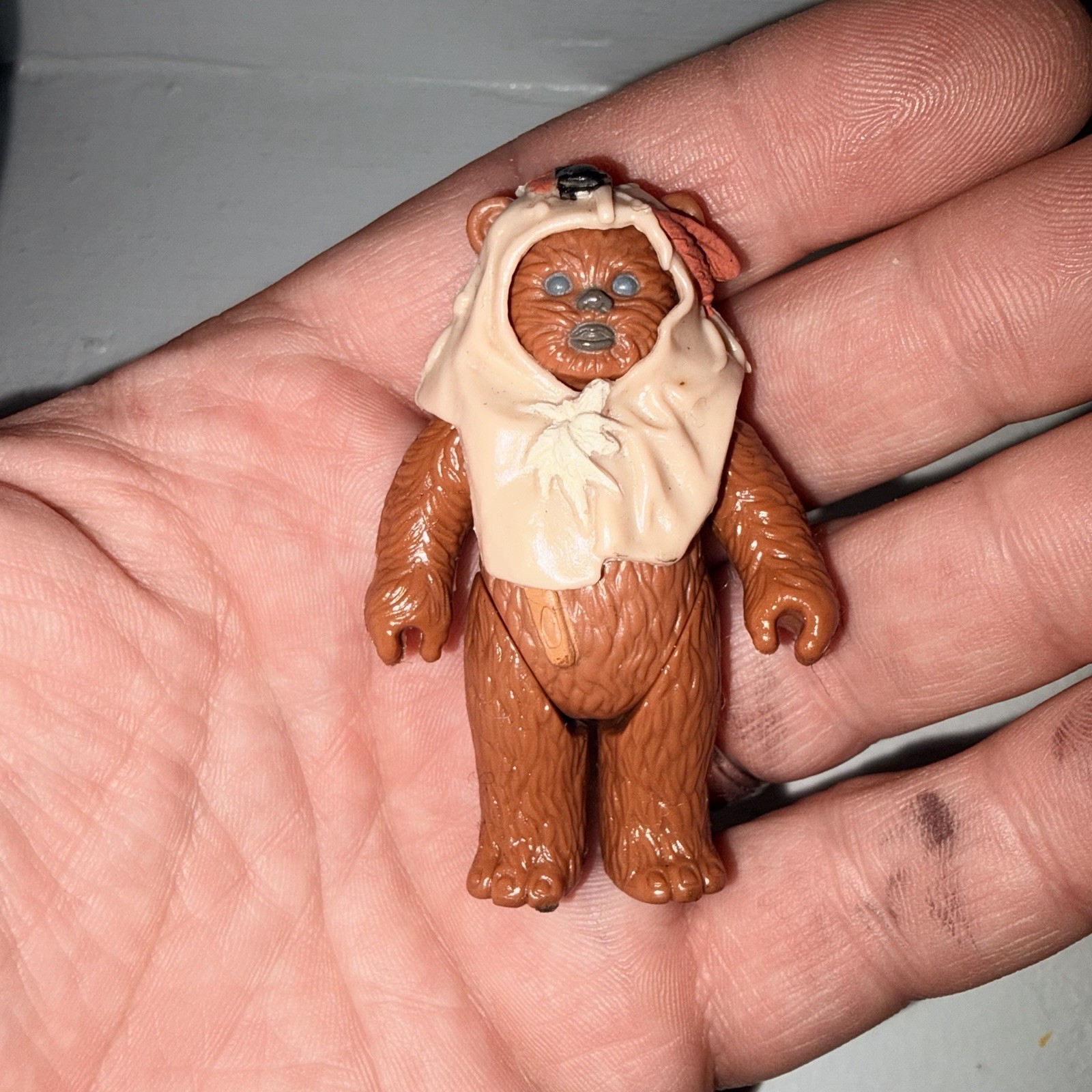 1984 Kenner Star Wars Ewok Paploo Action Figure Last 17 Cowl Return of the Jedi