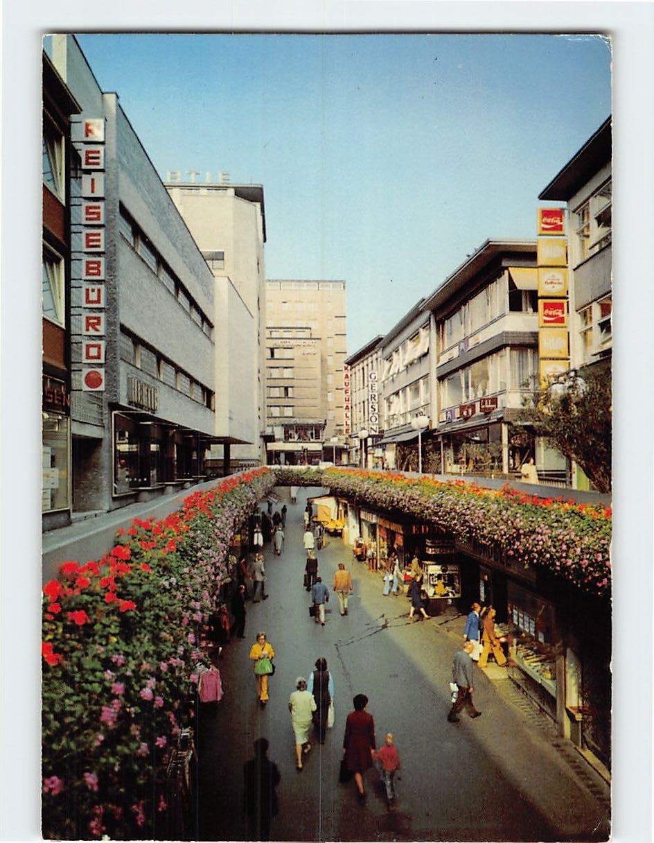 Postcard Stuttgart Schulstrasse Street Germany Vintage