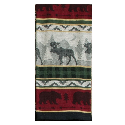 Kay Dee Woodland Moose and Bear Jacquard Towel Set of 2