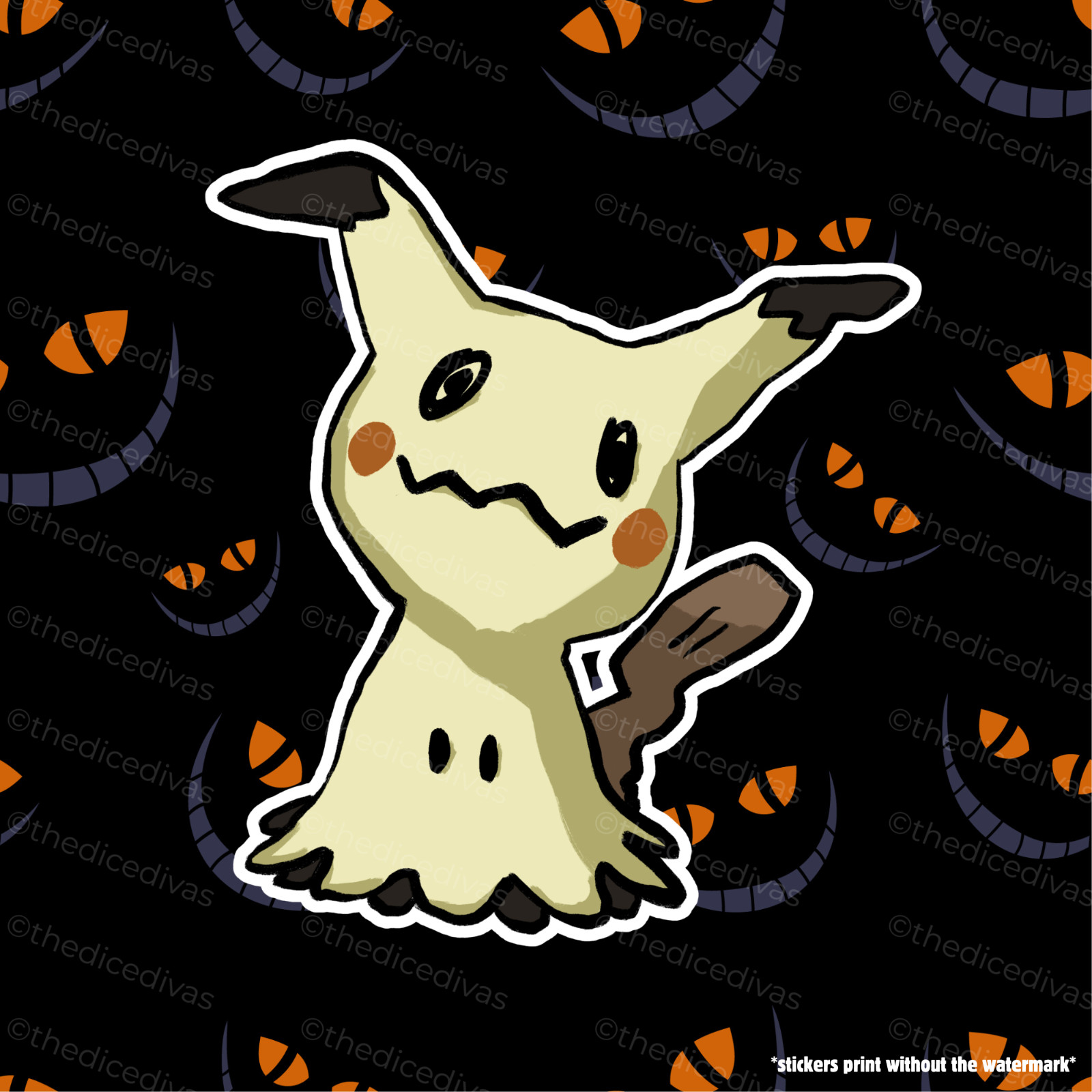 Pokémon Sticker: Mimikyu - pocket monsters