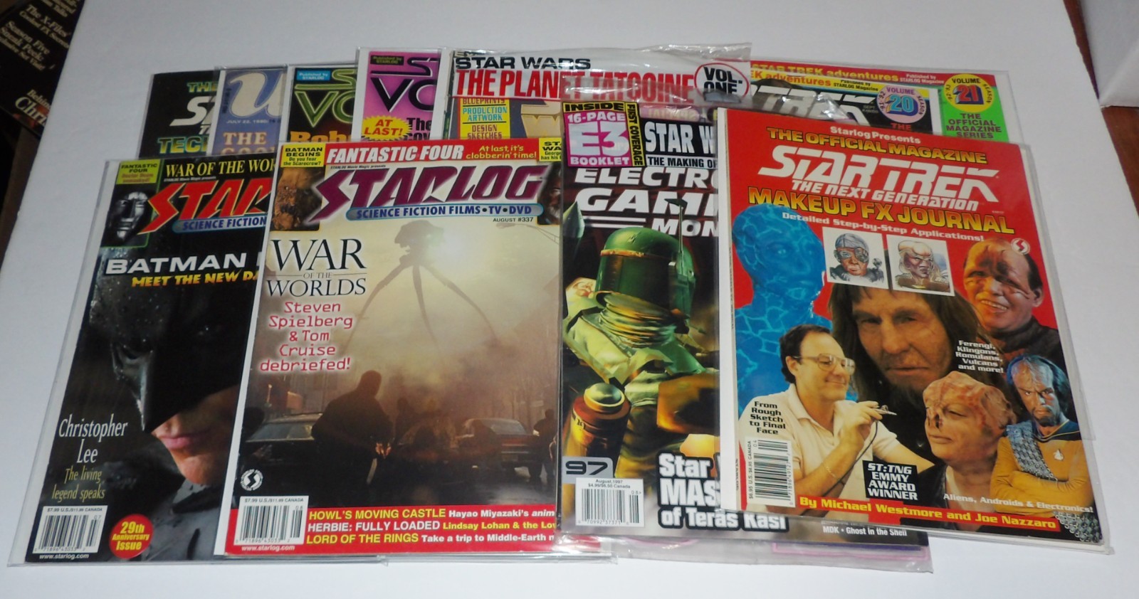 LARGE LOT OF VINTAGE SCI-FI MAGAZINES - STAR TREK - STAR WARS - STARLOG - SEALED LARGE LOT OF VINTAGE SCI-FI MAGAZINES - STAR TREK - STAR WARS - STARLOG - SEALED