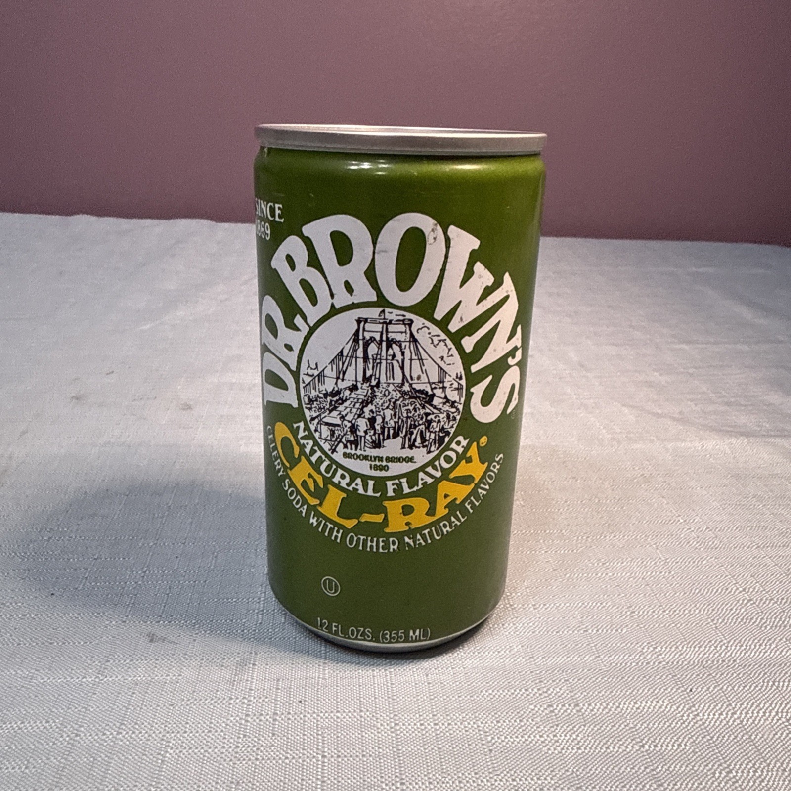 Vtg Rare Dr. Brown\'s Cel-Ray Empty 12 Oz Can Celery Flavored Soda Vtg Rare Dr. Brown\'s Cel-Ray Empty 12 Oz Can Celery Flavored Soda