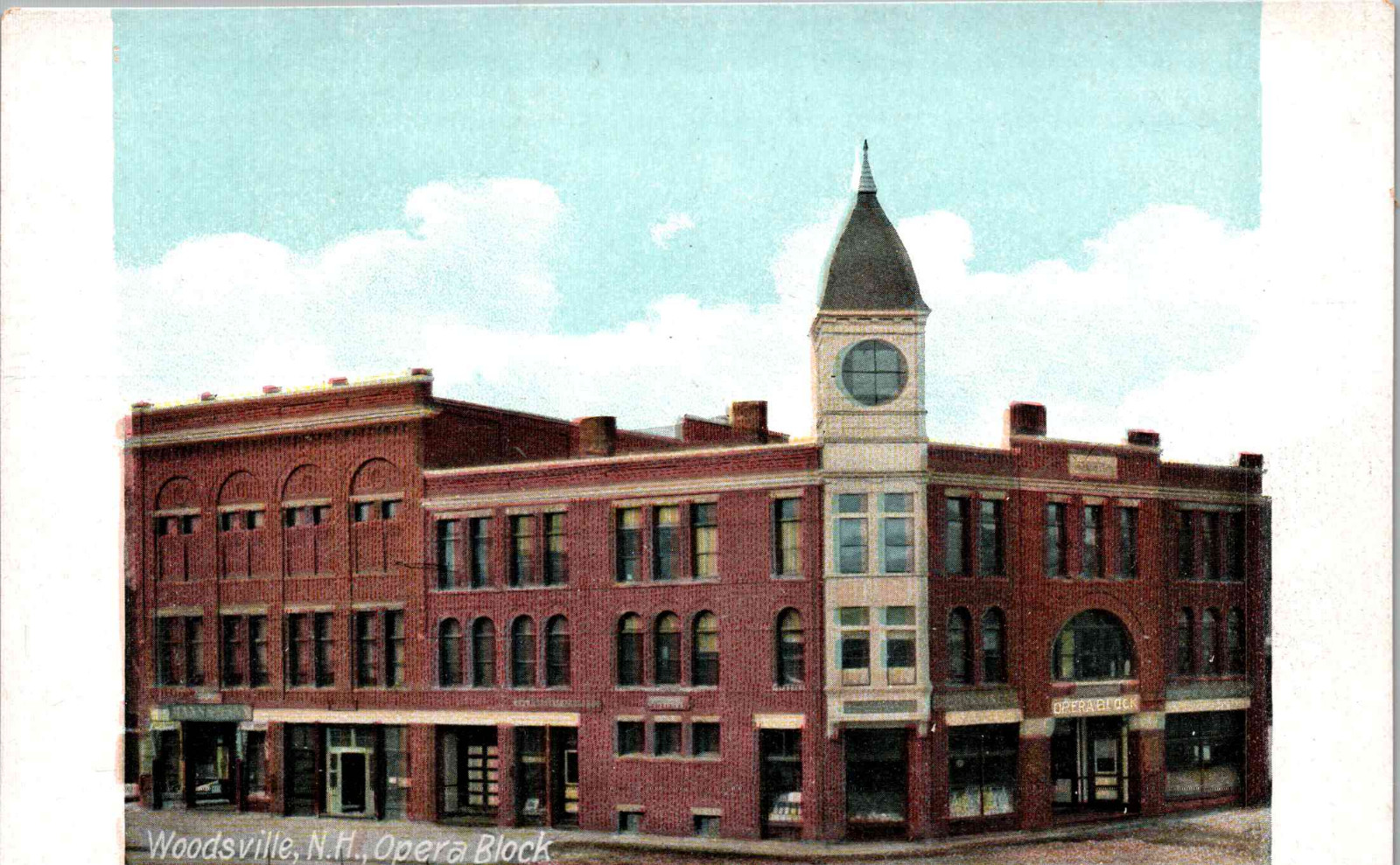 Woodsville, New Hampshire - Showing the Opera Block - c1908