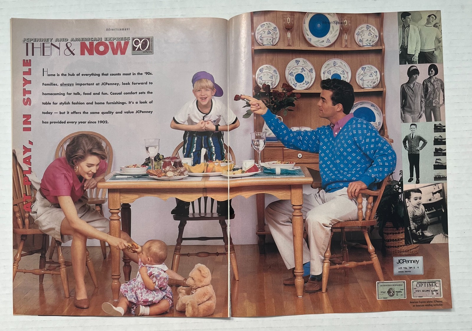 1992 Vtg 90 Years of American Fashion JCPenney Magazine Ad - 8 Pages