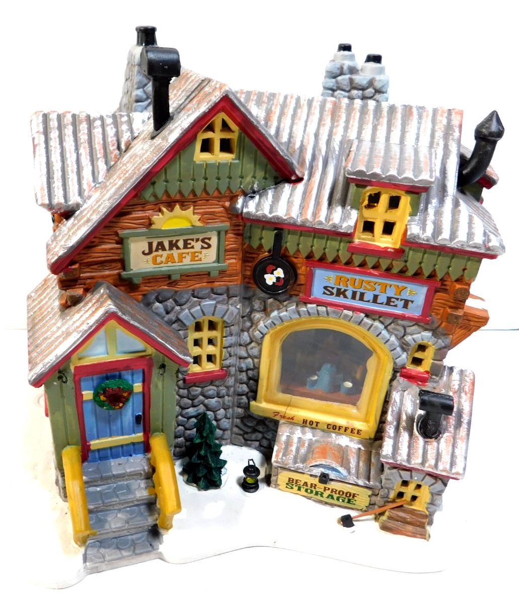 Lemax 2014 Christmas Jake's Cafe Rusty Skillet Porcelain Building #45721 Retired Lemax 2014 Christmas Jake's Cafe Rusty Skillet Porcelain Building #45721 Retired