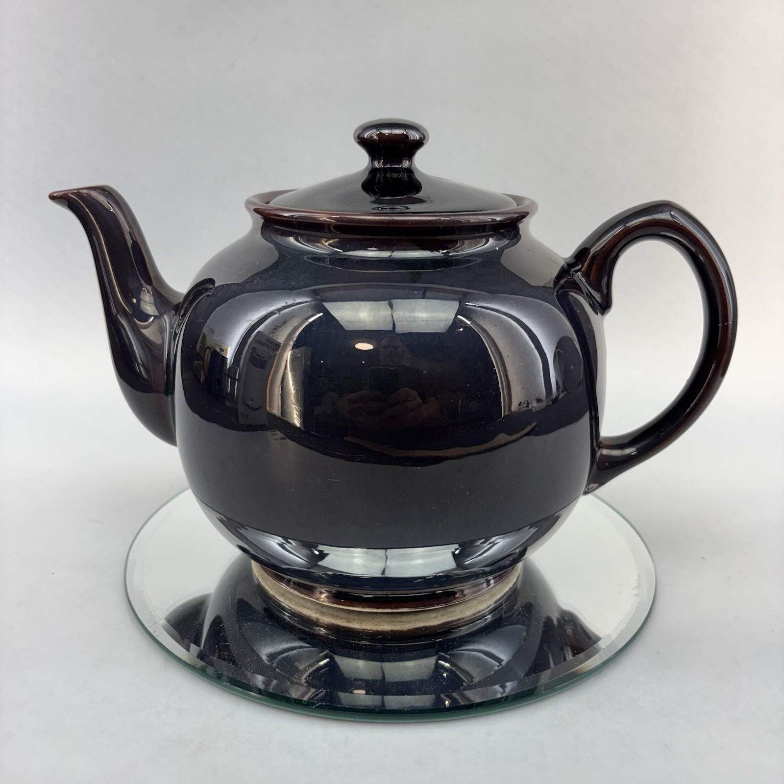 Vintage Sadler Iridescent Brown Betty 6-7 Cup Medium Teapot Pottery Mint UK 893