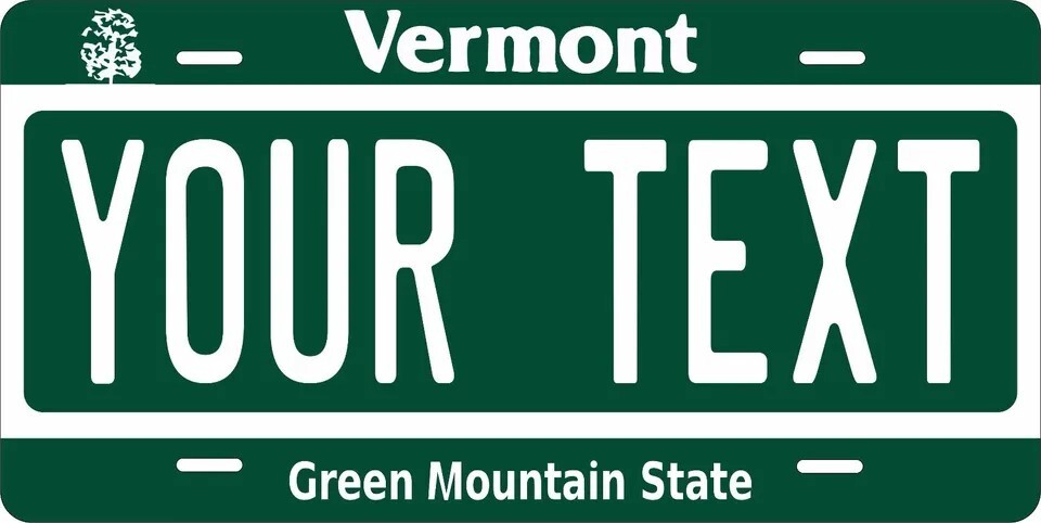 Vermont 1985 Custom State License Plate Personalized 12
