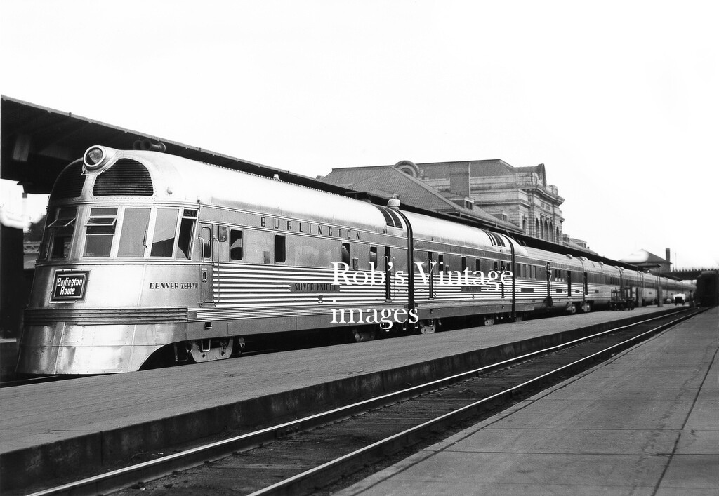 Burlington Denver Zephyr CB&Q Railroad Photo Stainless Steel Streamliner Train  