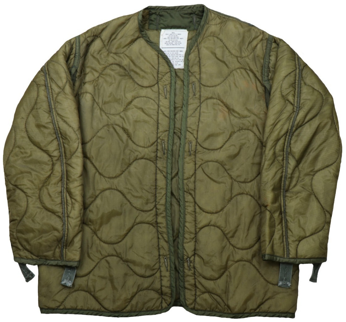 DAMAGED Small Cold Weather M65 Coat Liner OD Green Winter Parka Field Jacket
