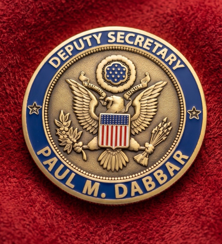 Rare Authentic Trump 47 Deputy Commerce Secretary Paul Dabbar Challenge Coin