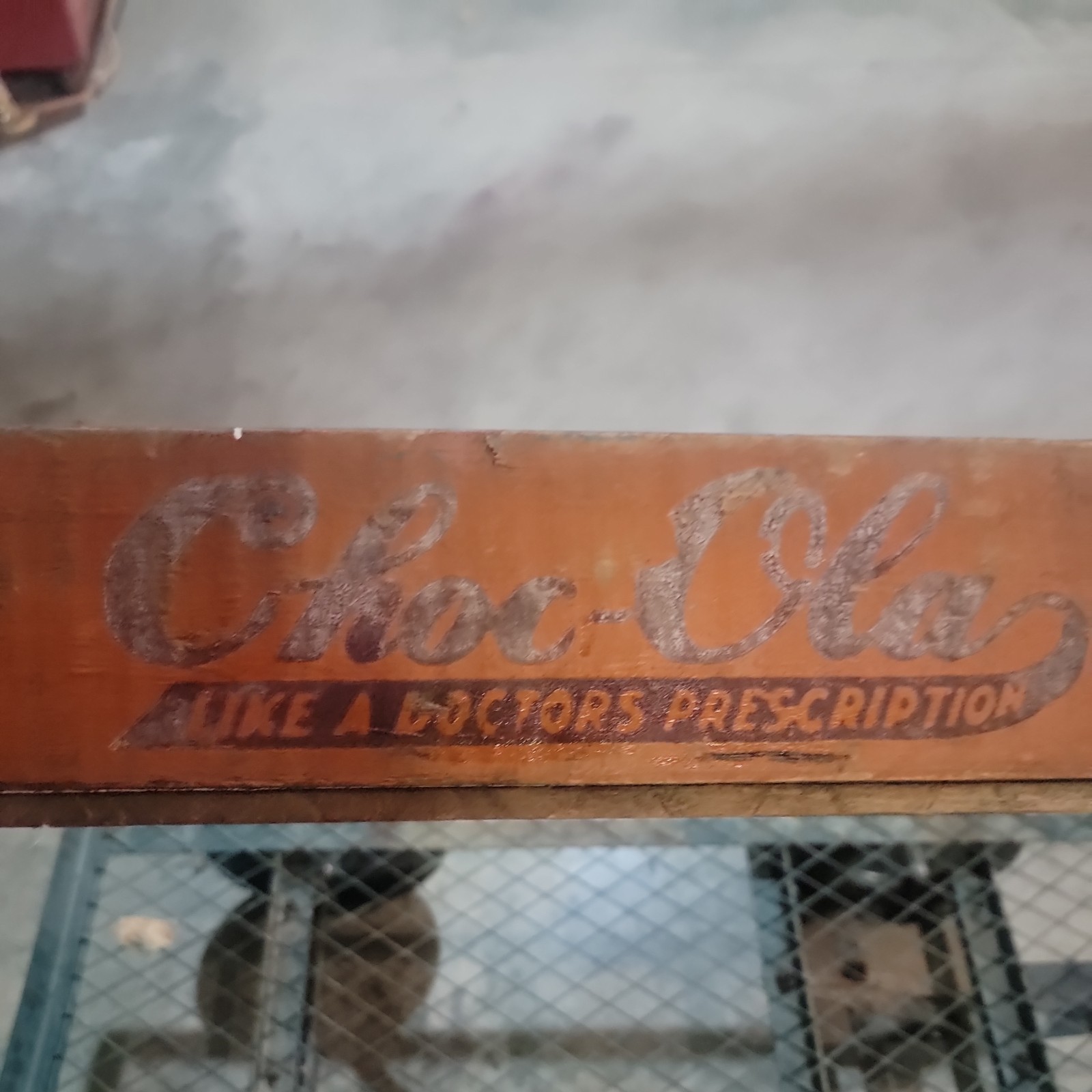 RARE Vintage Wooden Soda Crate Choc Ola Chocolate Like a Doctors Prescription