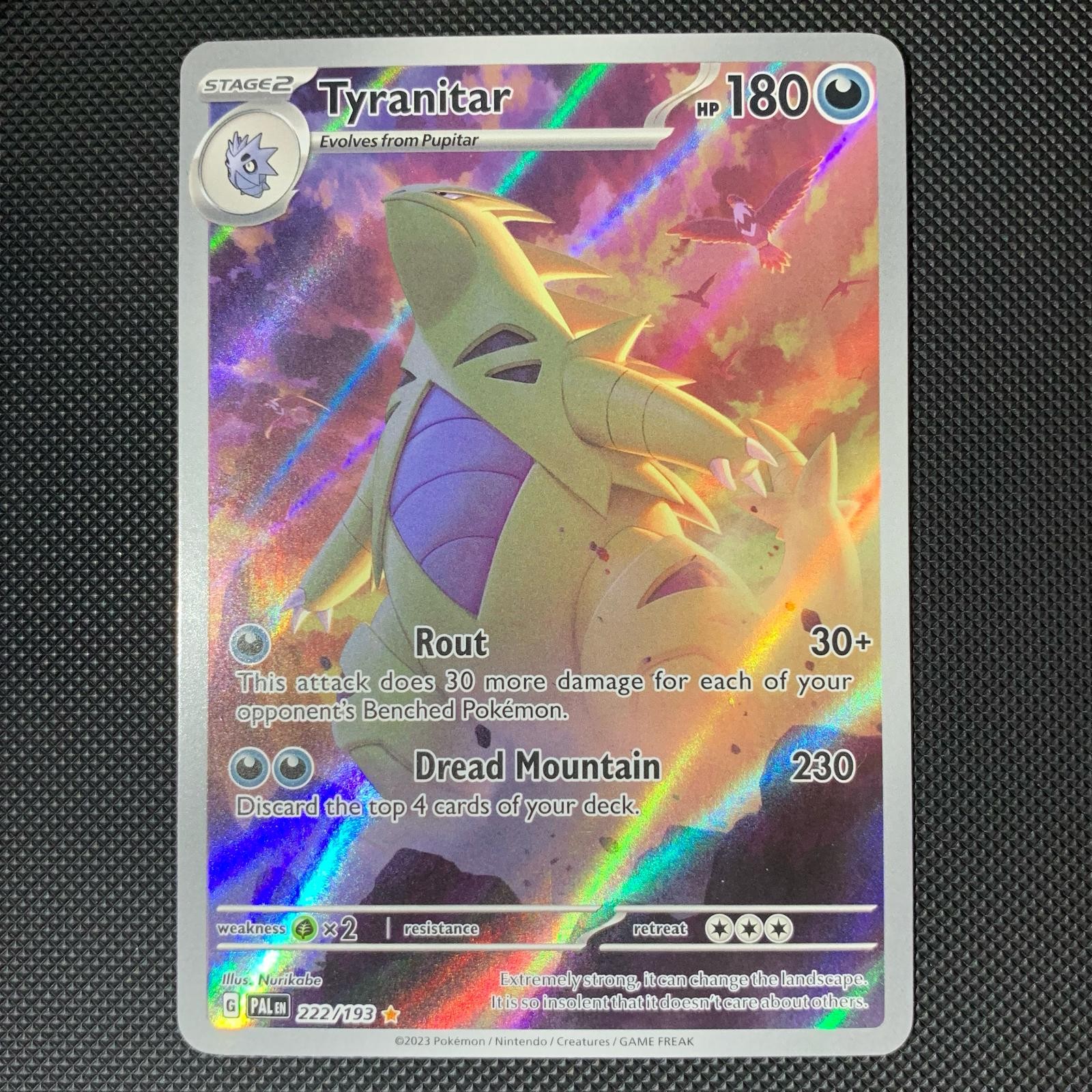 Tyranitar 222/193 Illustration Rare Paldea Evolved Pokemon Holo Near Mint