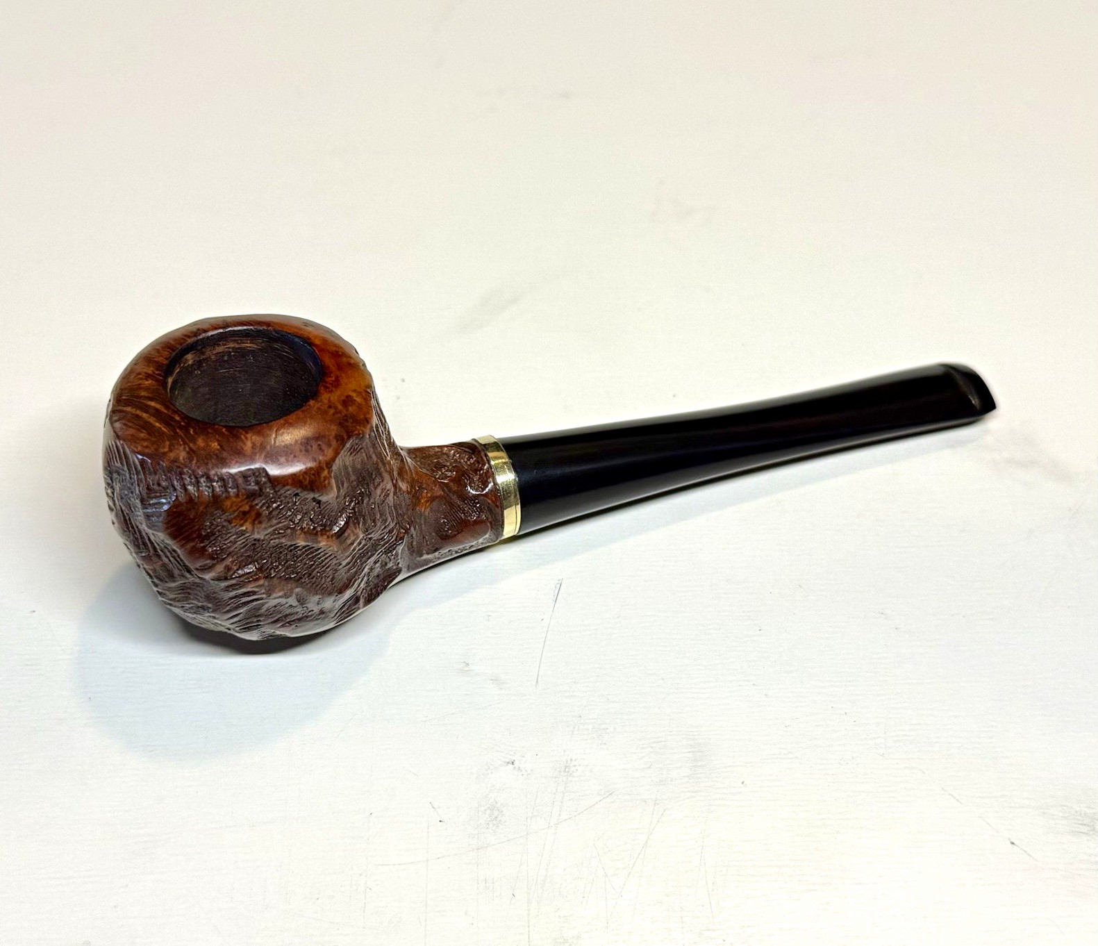 Marxman Mel-O Rusticated Billiard Estate Smoking Pipe