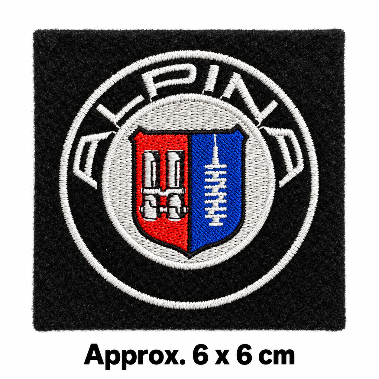 BMW Alpina Motorsport Logo Embroidered Sew On Felt Patch Badge Jacket Coat 6x6cm