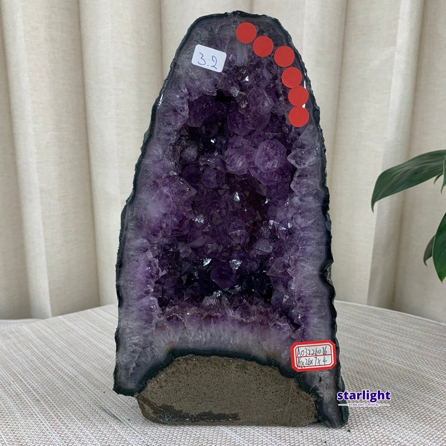 7LB   Natural Amethyst Geode Quartz Crystal Cluster Cathedral Energy healing