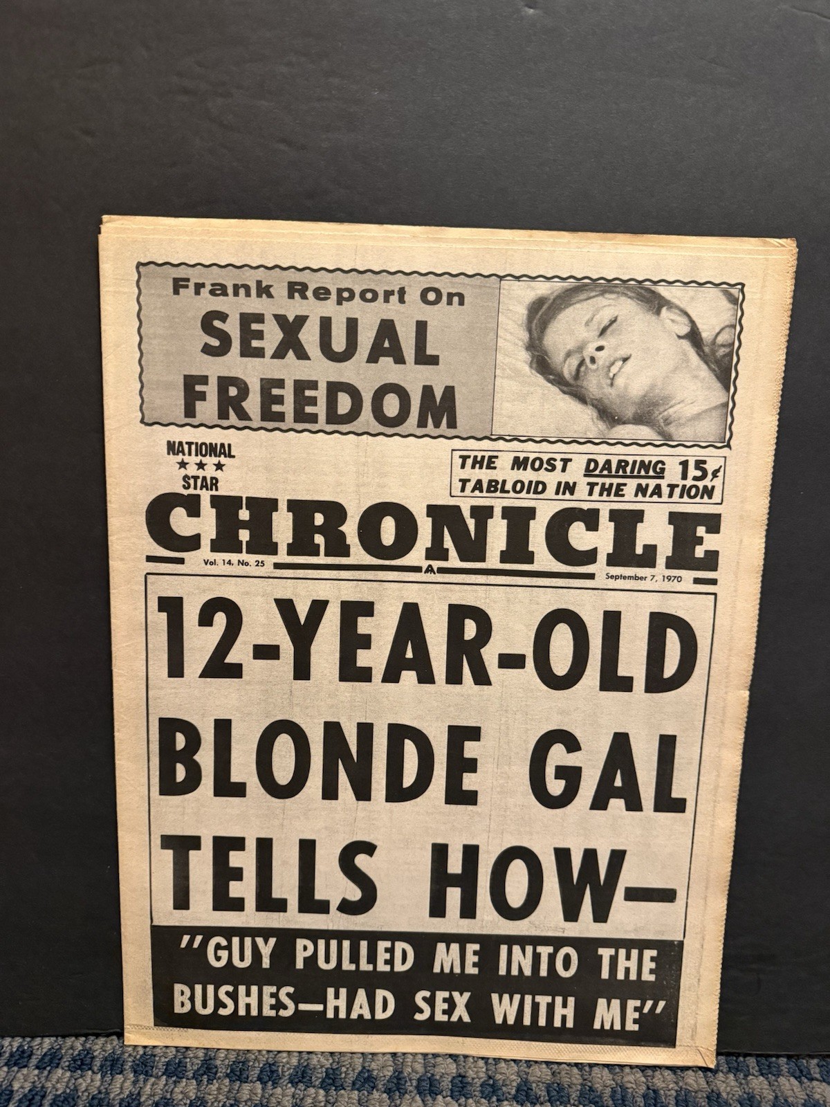 1970 Sept 7th National Star Chronicle, Frank Report on Sexual Freedom (VRN10U)