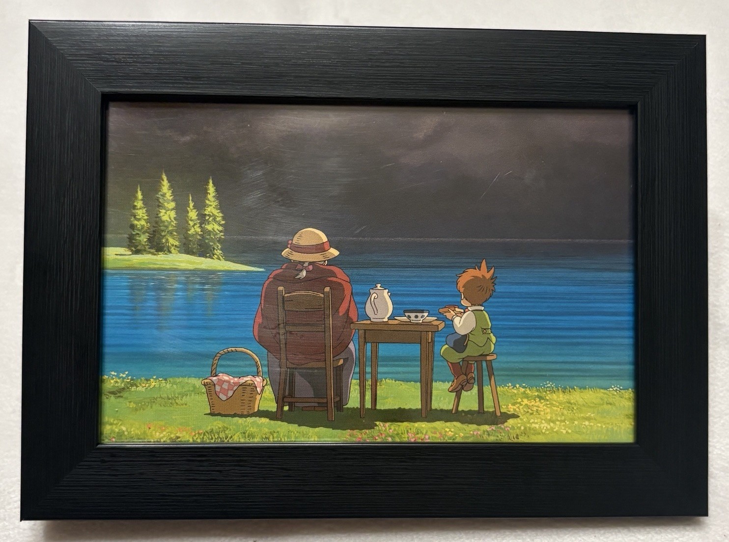 Howl’s Moving Castle Framed Art Postcard Official Art Studio Ghibli Authentic Howl’s Moving Castle Framed Art Postcard Official Art Studio Ghibli Authentic