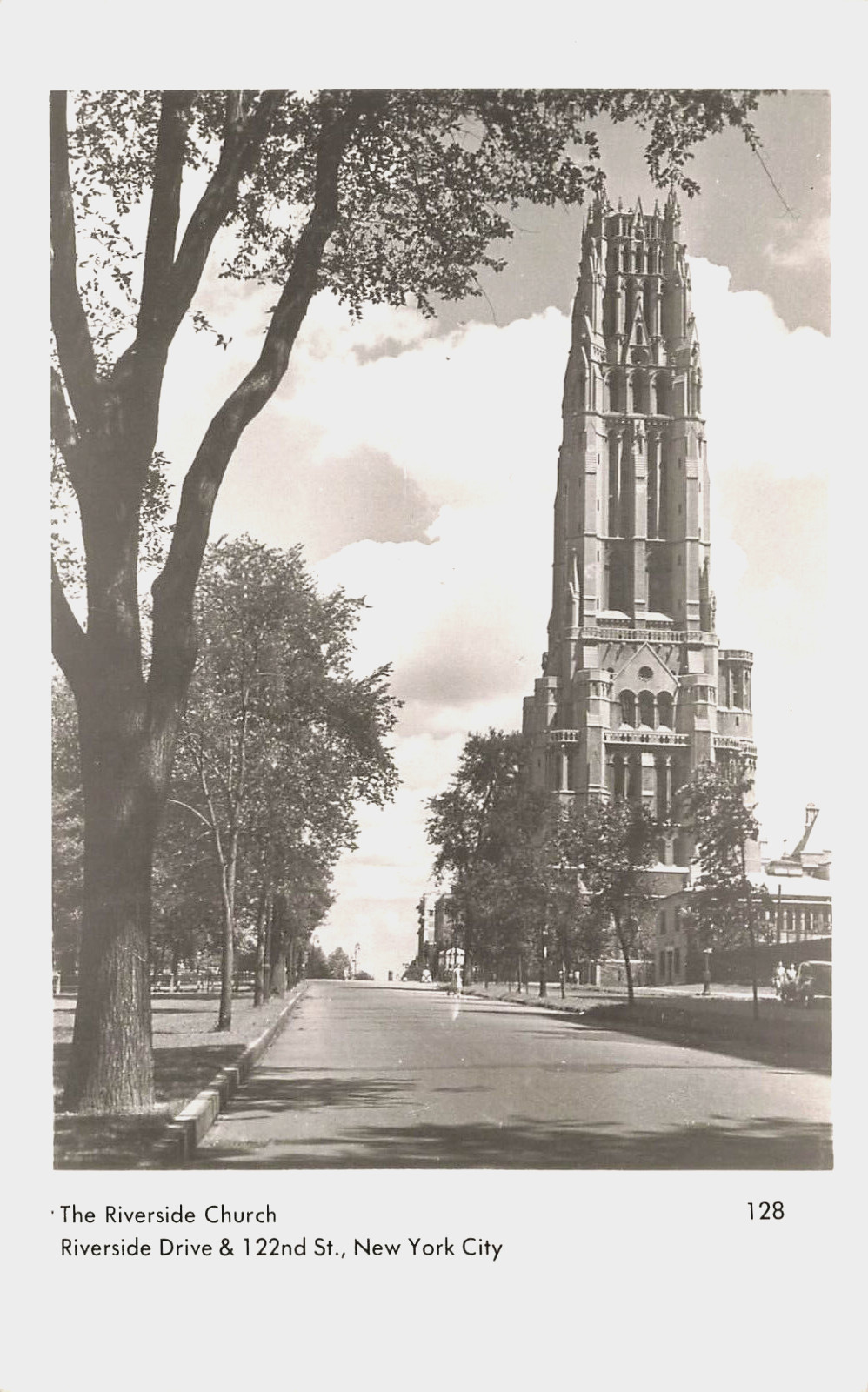 RIVERSIDE CHURCH CATHEDRAL REAL PHOTO POSTCARD NY NEW YORK CITY 1930s RPPC RIVERSIDE CHURCH CATHEDRAL REAL PHOTO POSTCARD NY NEW YORK CITY 1930s RPPC