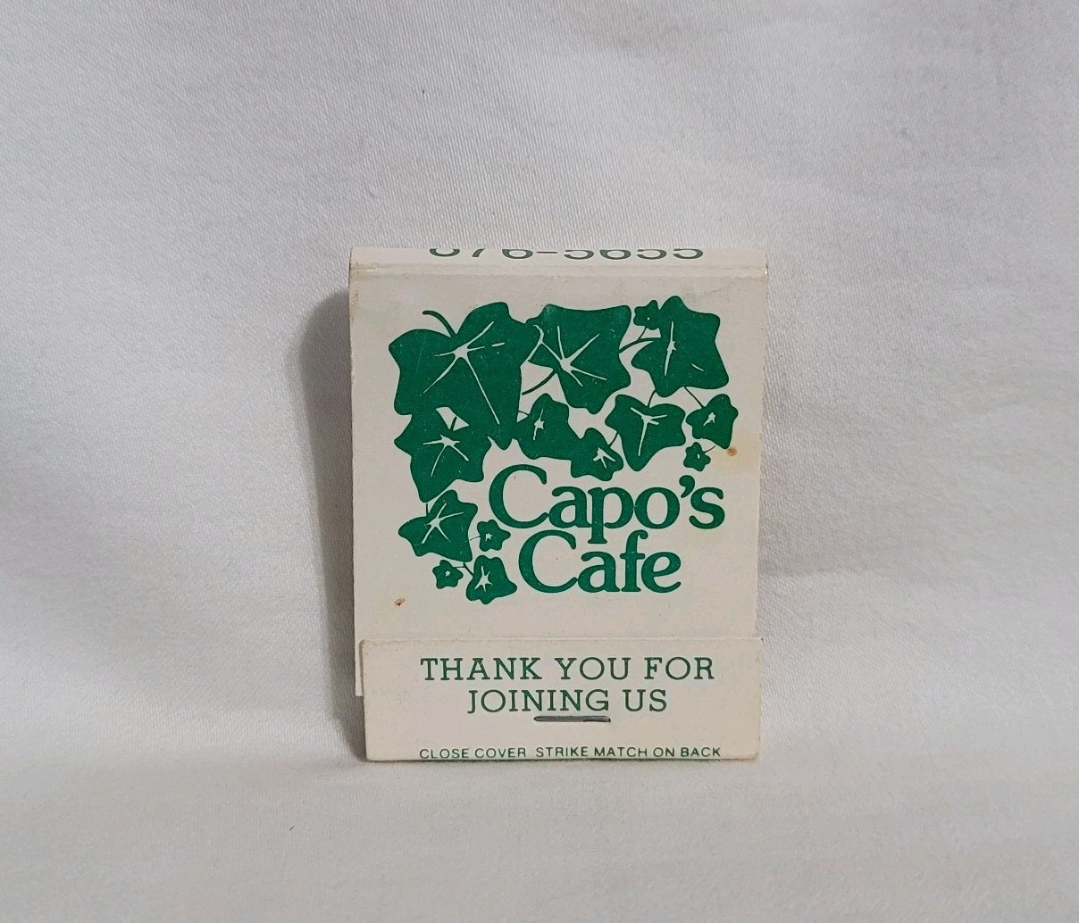 Vintage Matchbook Capo's Cafe Restaurant Atlanta Georgia Advertising Full