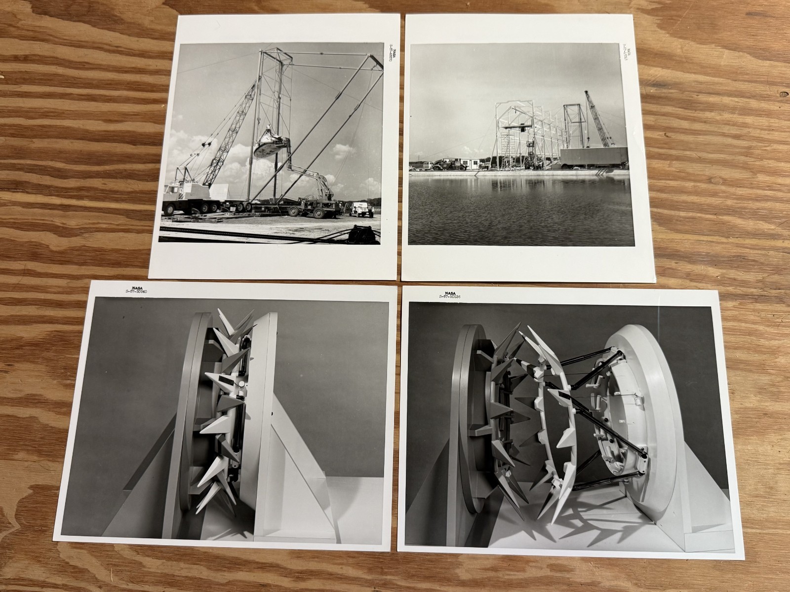 Lot 4 Vintage 1967 NASA Photos Apollo Docking System Test Rare Blue Back Stamp