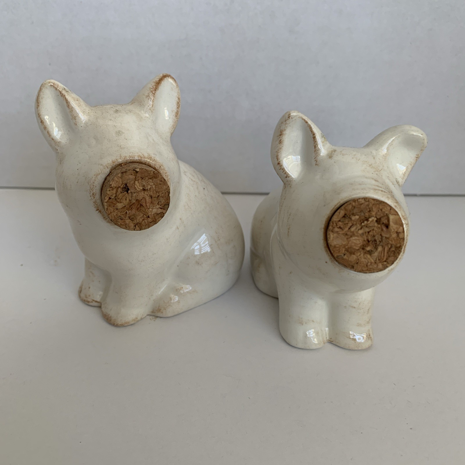 Rustic Pigs Cork Snout Salt and Pepper Shaker Set