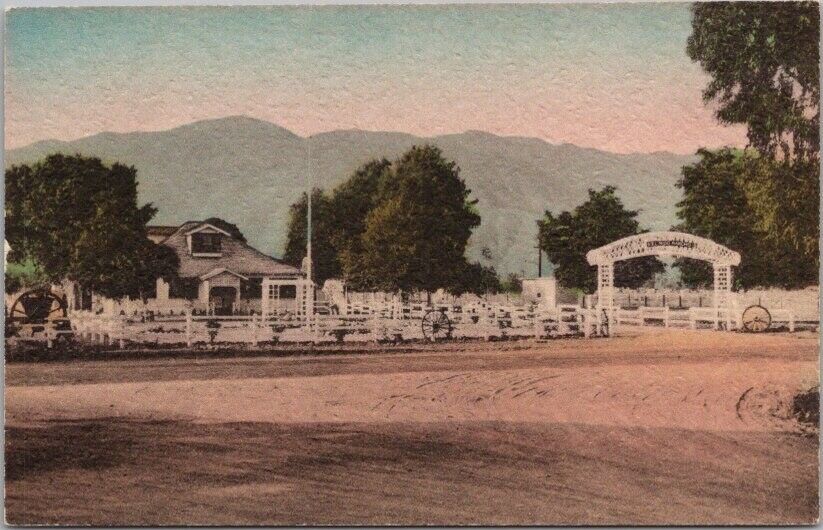 SAN JACINTO, California Hand-Colored Postcard 