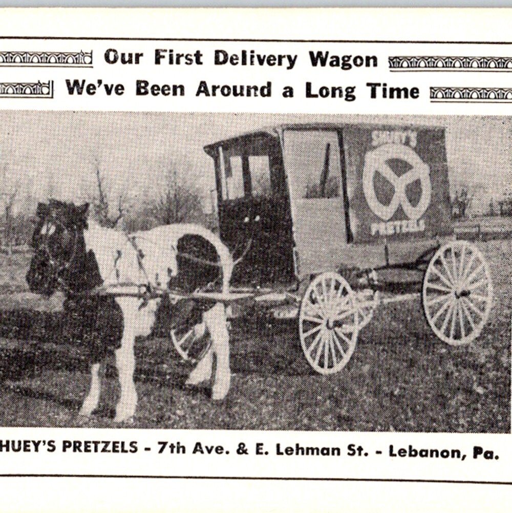 1900s Shuey\'s Pretzels Delivery Wagon 7th Avenue E Lehman Street Lebanon Flyer