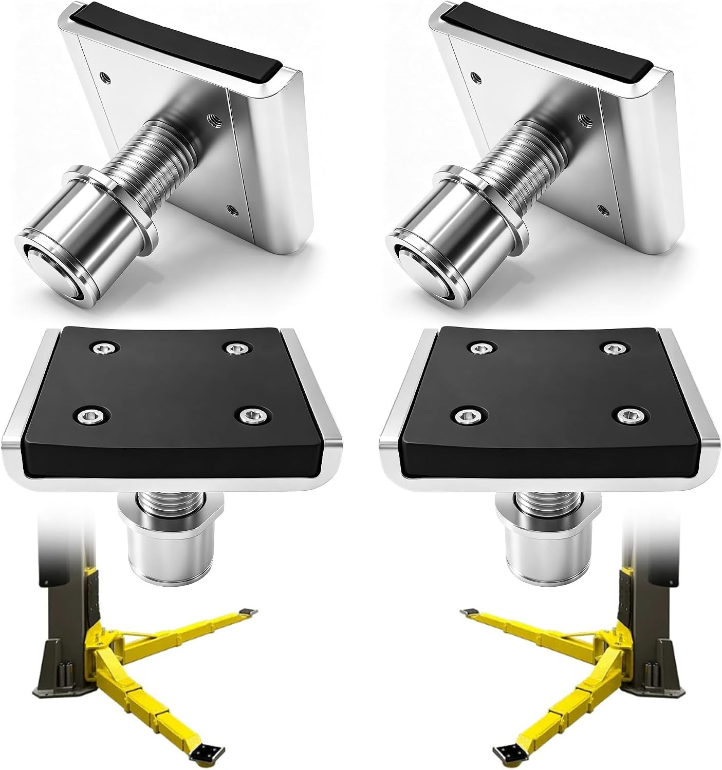 4 Pack Auto Adapters for 2 Post Lift, Car Lift Truck Adapter Accessories, Galvan