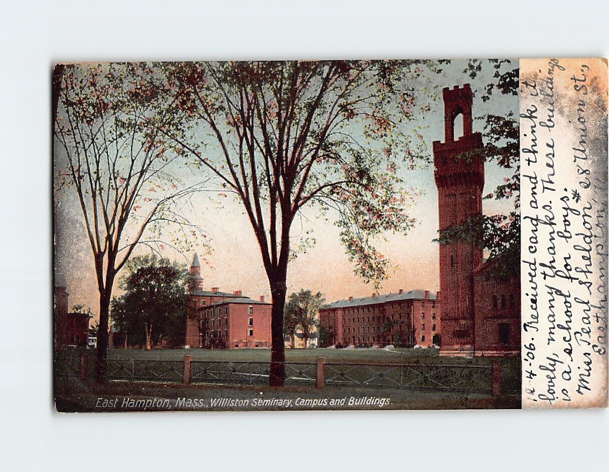 Postcard Williston Seminary, Campus and Buildings, Easthampton, Massachusetts
