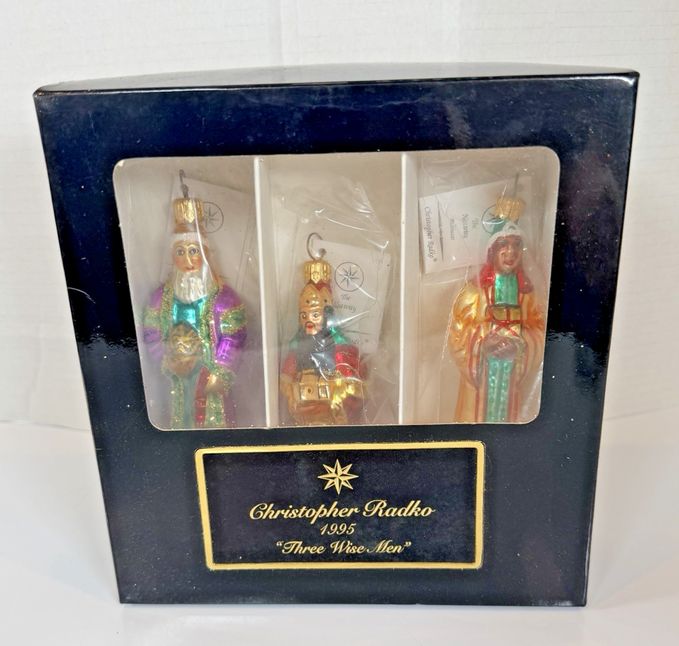 Vintage Retired Limited-edition Christopher Radko 1995 ‘Three Wise Men’ - #6604