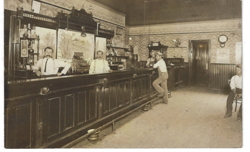 RPPC Erie PA Bar-Saloon-Interior Bartenders Pennsylvania 1910 Photo Postcard