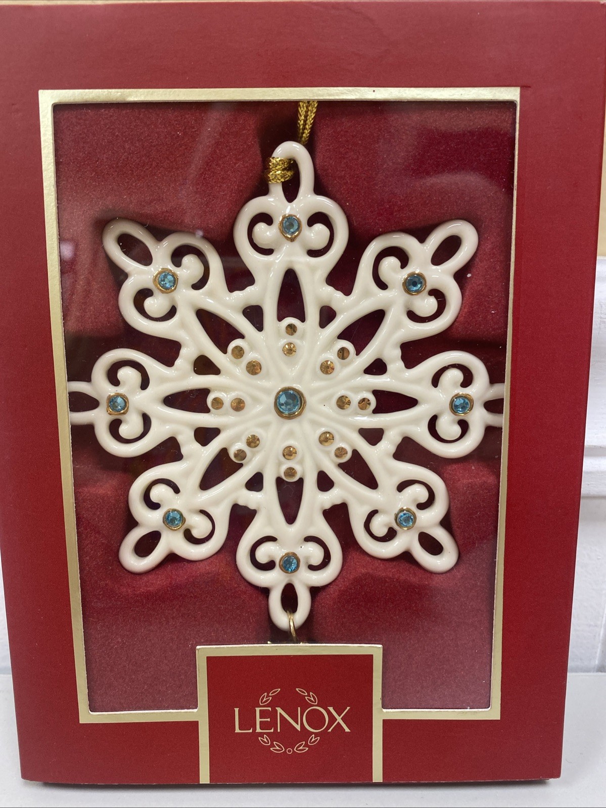 Lenox 2025 Gemmed Snowflake Ornament NIB