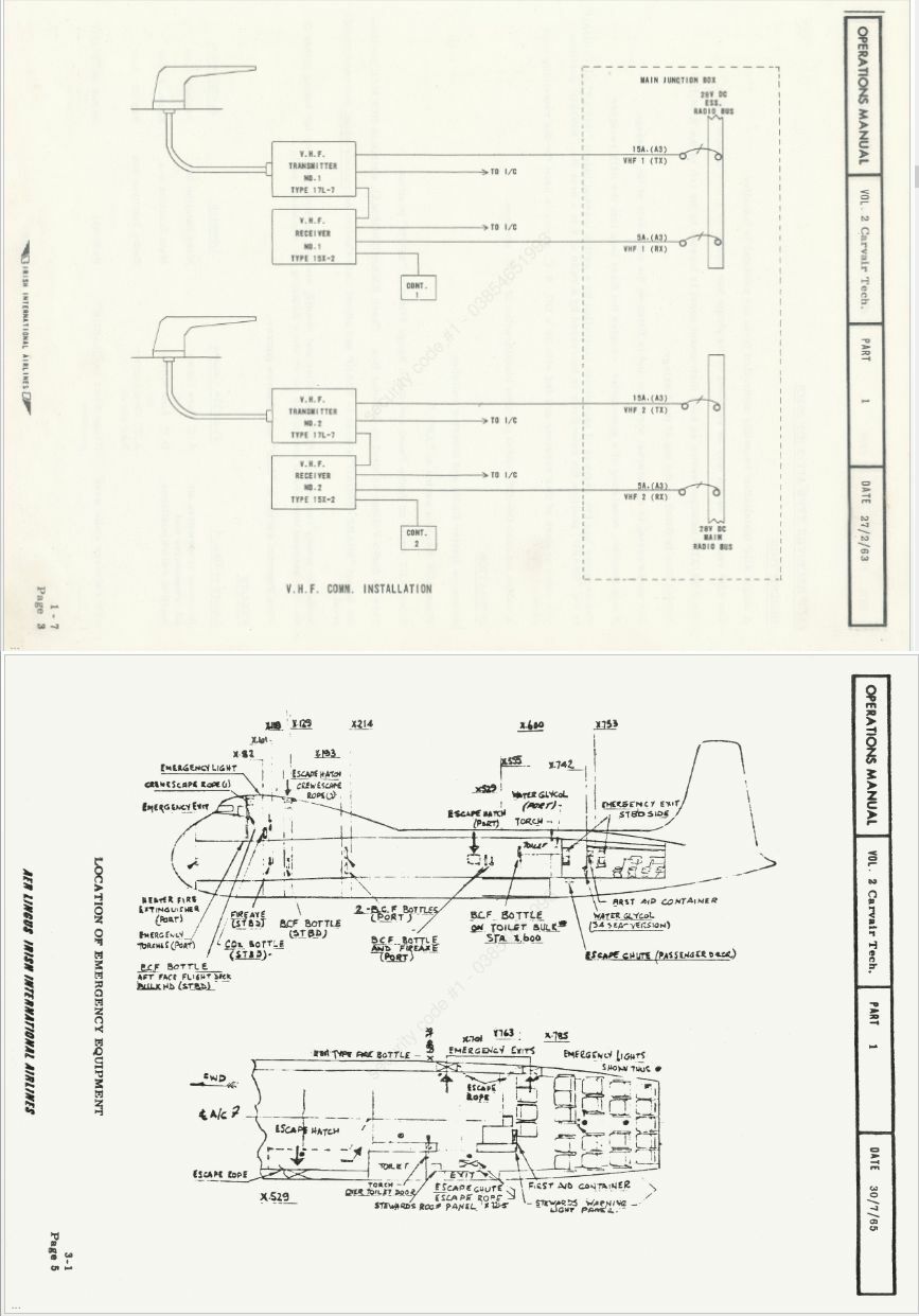 AVIATION TRADERS ATL.98 CARVAIR MANUAL RARE 1960's PERIOD Air ferry Freddy Laker