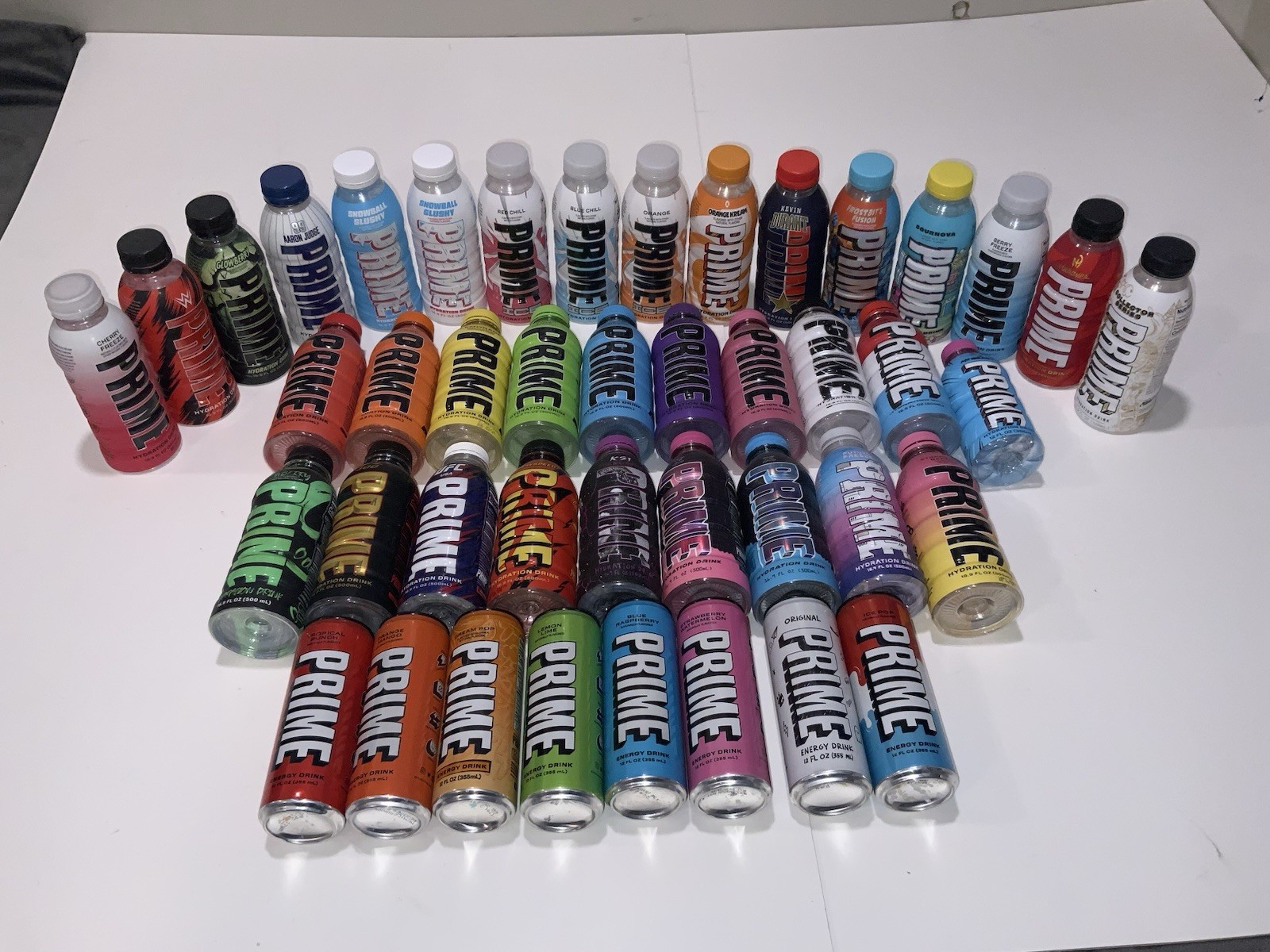 43 COUNT Empty Prime Hydration Drink Bottle Collection 