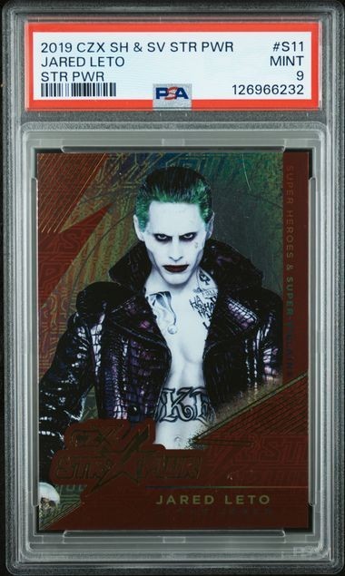 2019 CZX SUPER HEROES & SUPER VILLAINS JARED LETO THE JOKER #S11 PSA 9 BATMAN